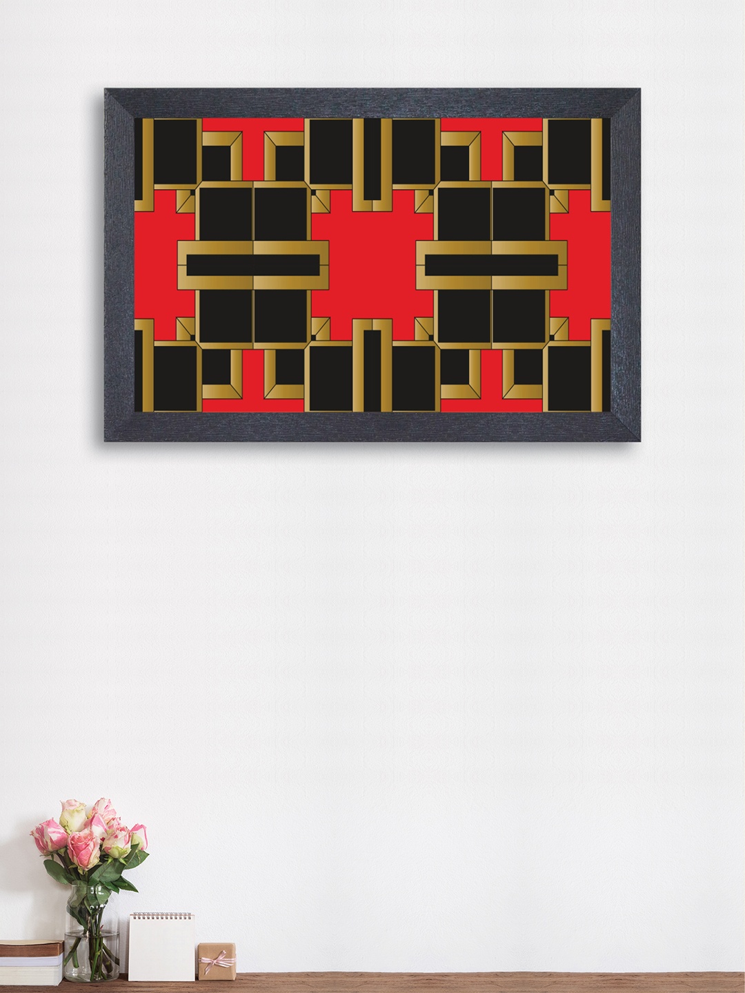 

nest ART Red & Black Geometric Framed Painting