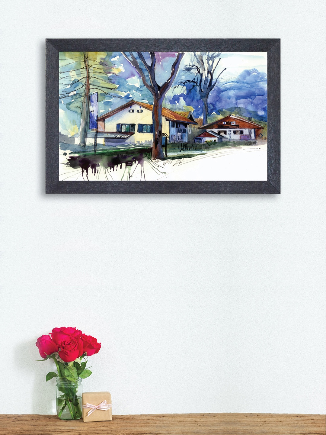 

nest ART Blue & White Wood Abstract Wall Art