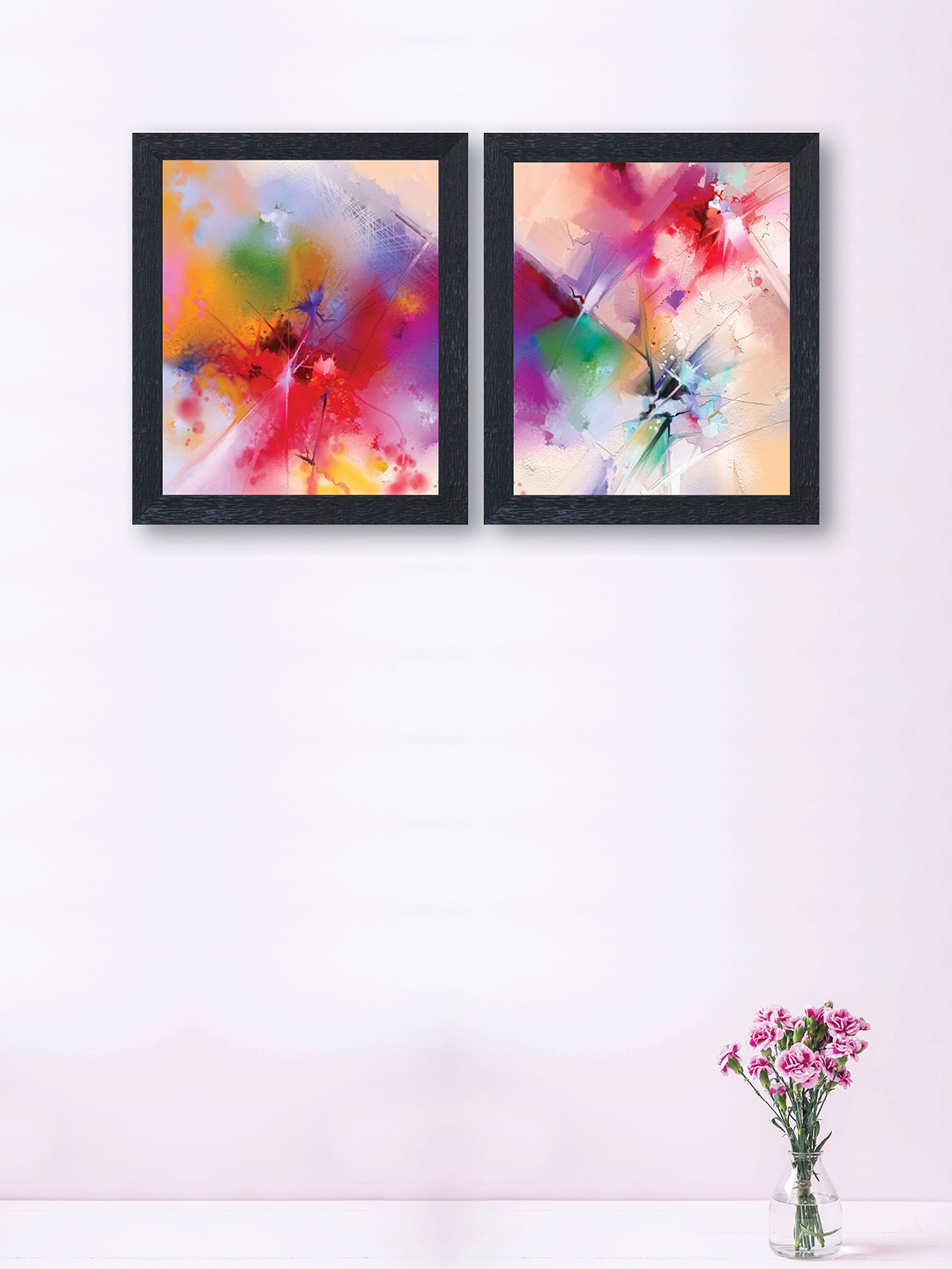 

nest ART Set of 2 Multicoloured Abstract Framed Paintings, Multi