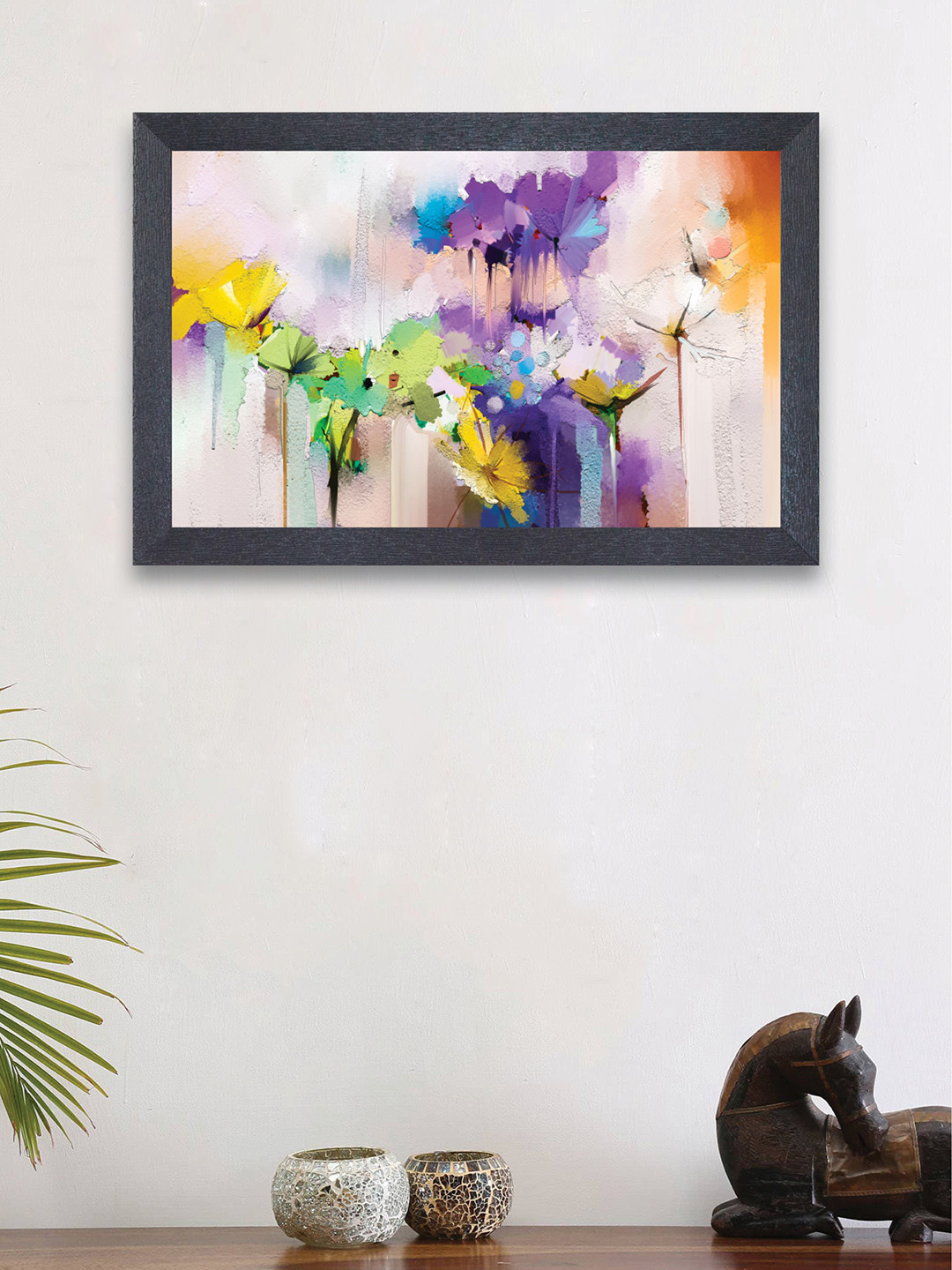 

nest ART Multicoloured Abstract Framed Synthetic Wood Wall Art, Multi