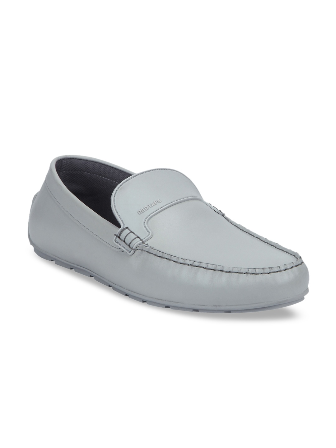 

Red Tape Men Grey Leather Driving Shoes