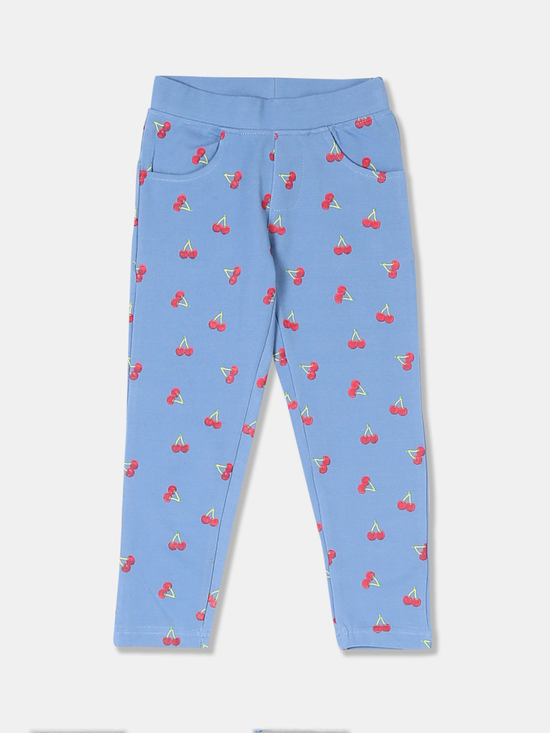 

Cherokee Girls Blue & Red Printed Knitted Jeggings