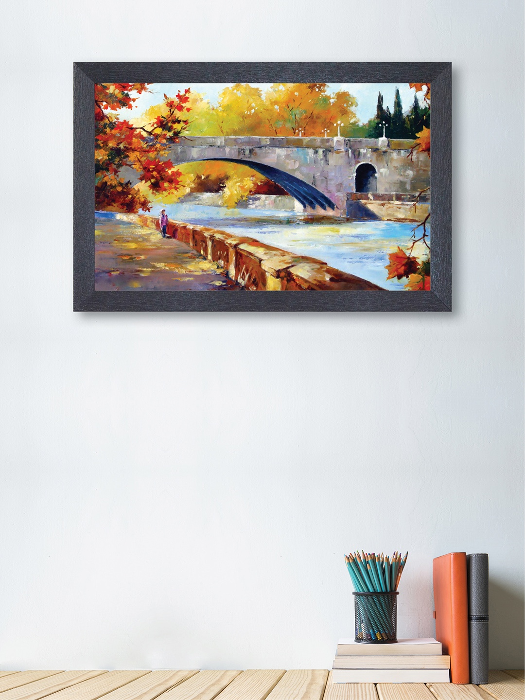 

nest ART Orange & Blue Nature Framed Painting