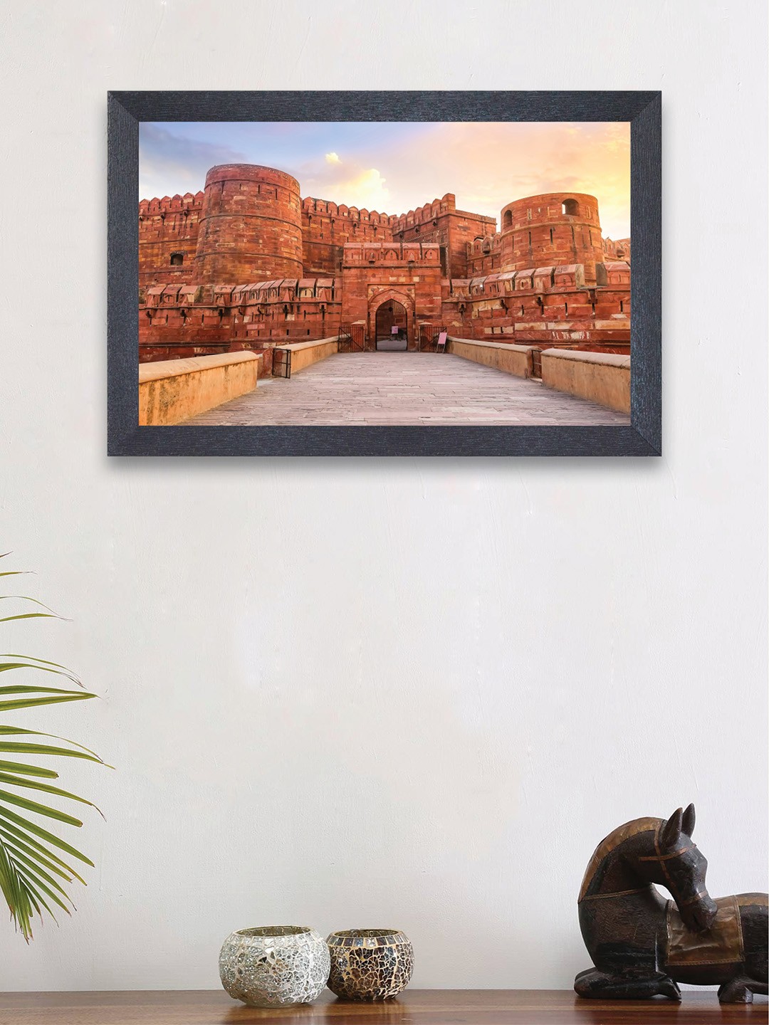 

nest ART Brown & Historical Fort Framed Wood Wall Art