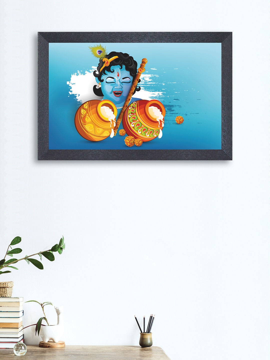

nest ART Blue & Yellow Krishna Framed Painting