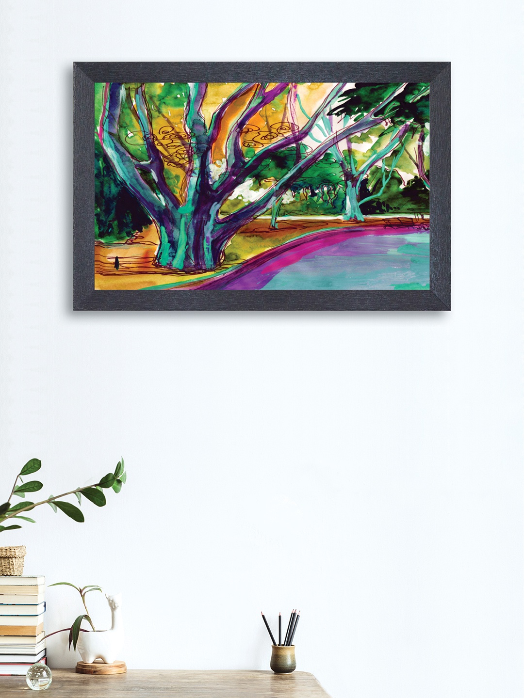 

nest ART Multicoloured Abstract Wall Art, Green