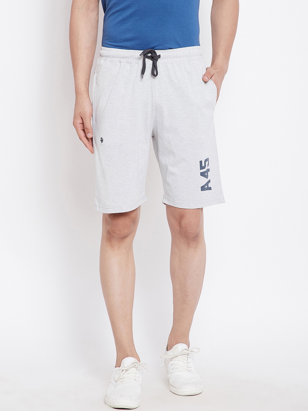 

Adobe Men White Solid Regular Fit Sports Shorts