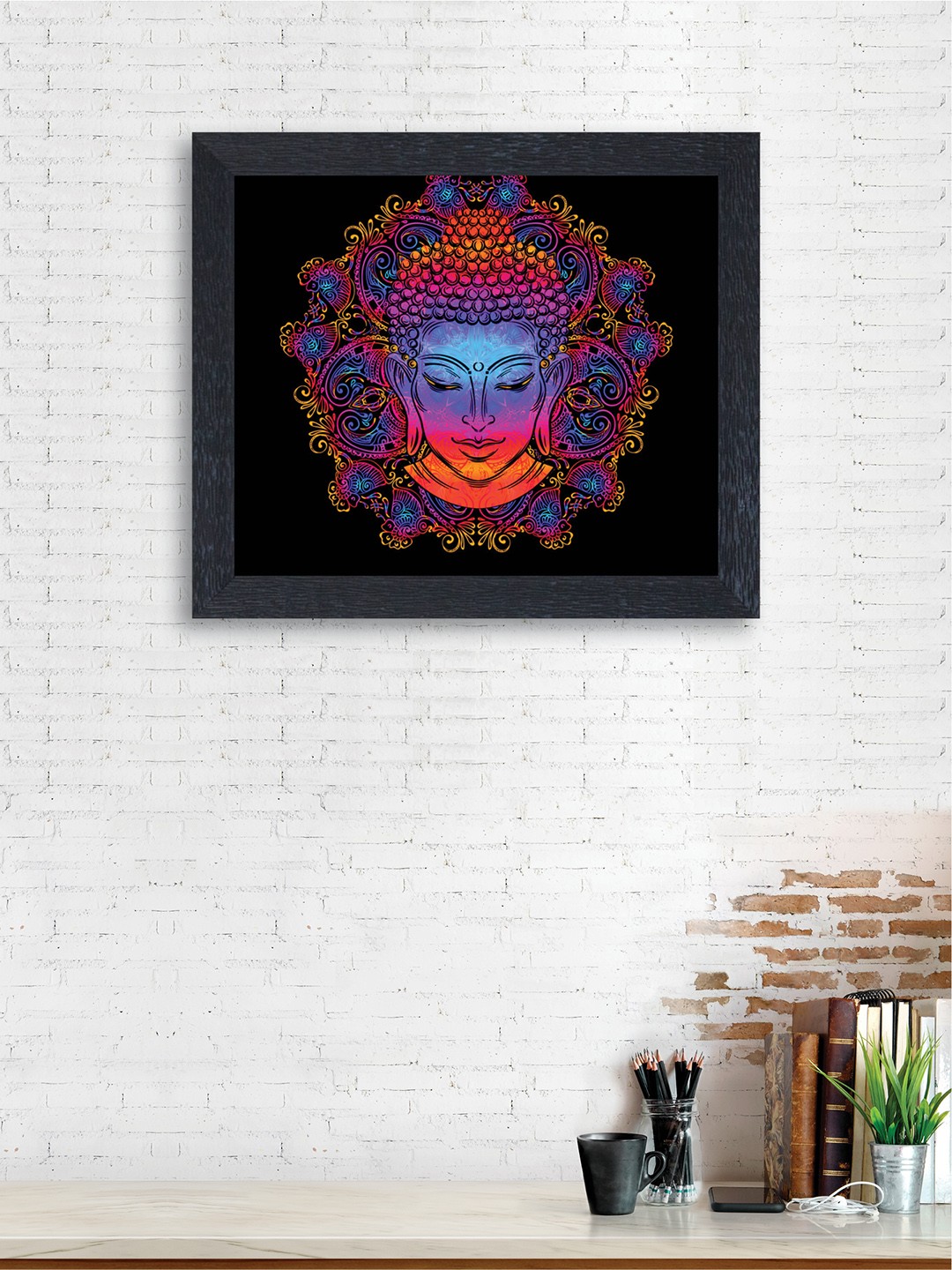 

nest ART Multicoloured Buddha Framed Wall Art, Multi