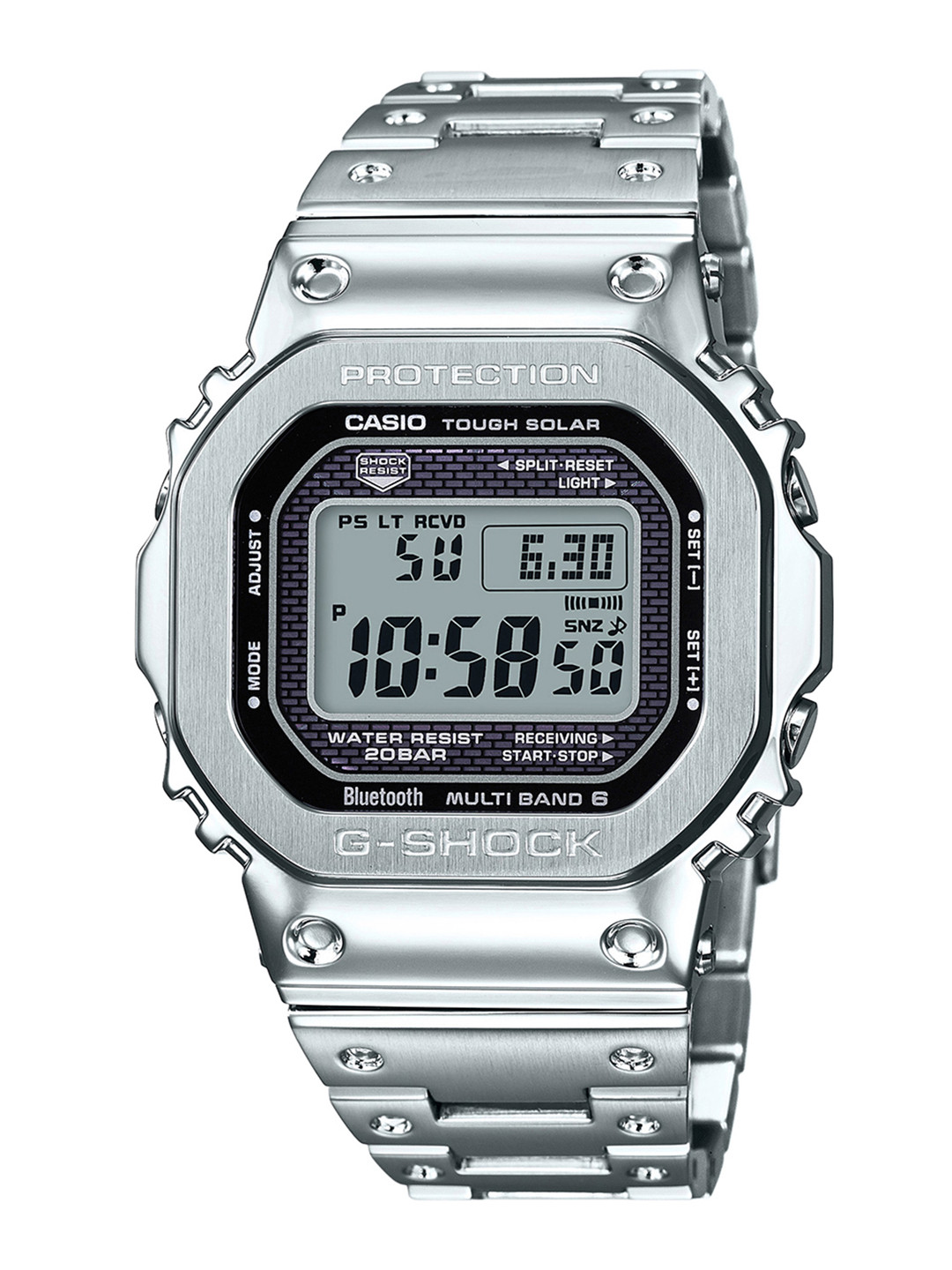 

CASIO Men G-Shock Metal GMW-B5000D-1DR Digital Dial Stainless Steel Solid Band G842, Black