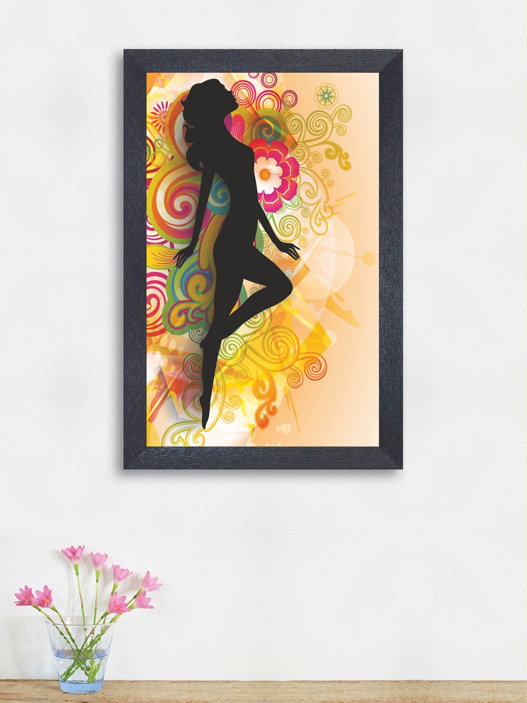 

nest ART Multicoloured Abstract Yoga Framed Wall Art, Blue