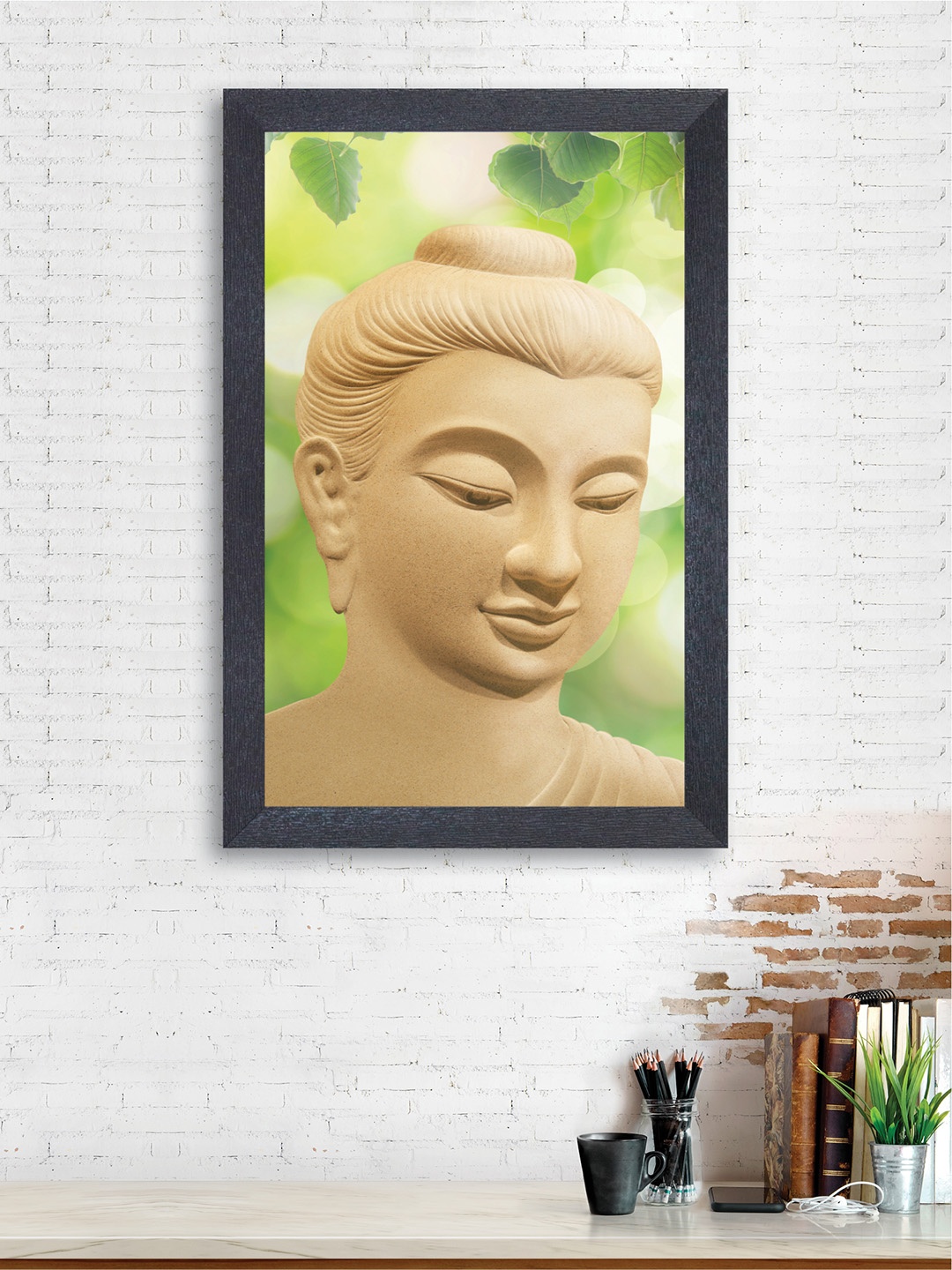 

nest ART Green & Beige Buddha Framed Wall Art