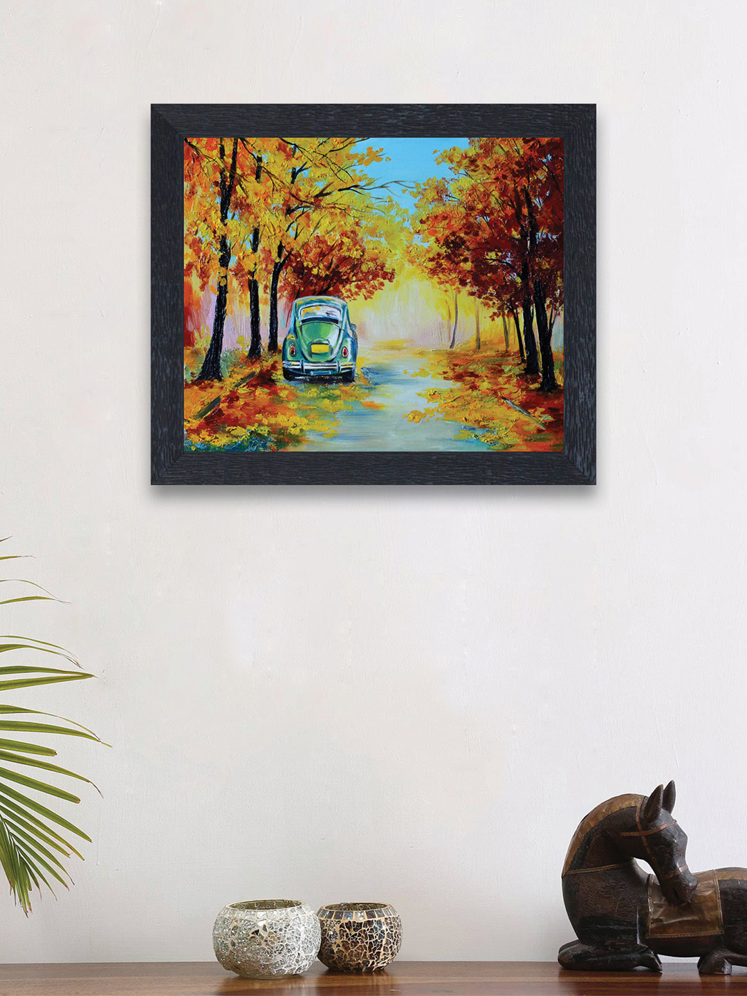 

nest ART Yellow & Brown Synthetic Wood Wall Art