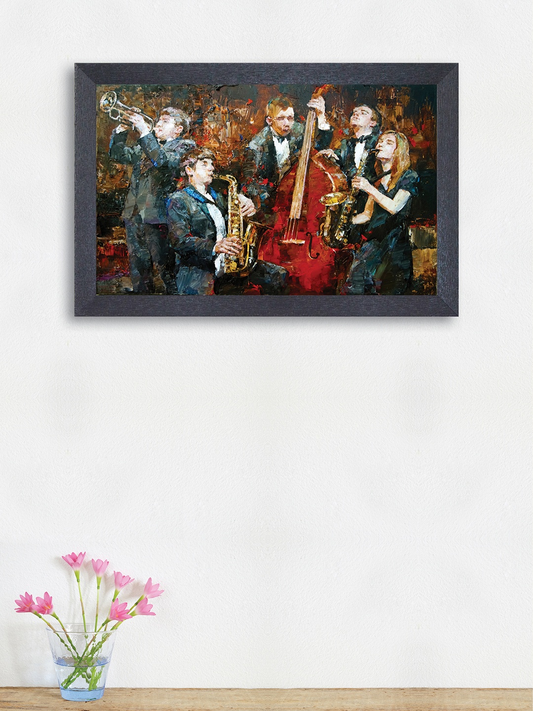 

nest ART Black & Red Framed Painting