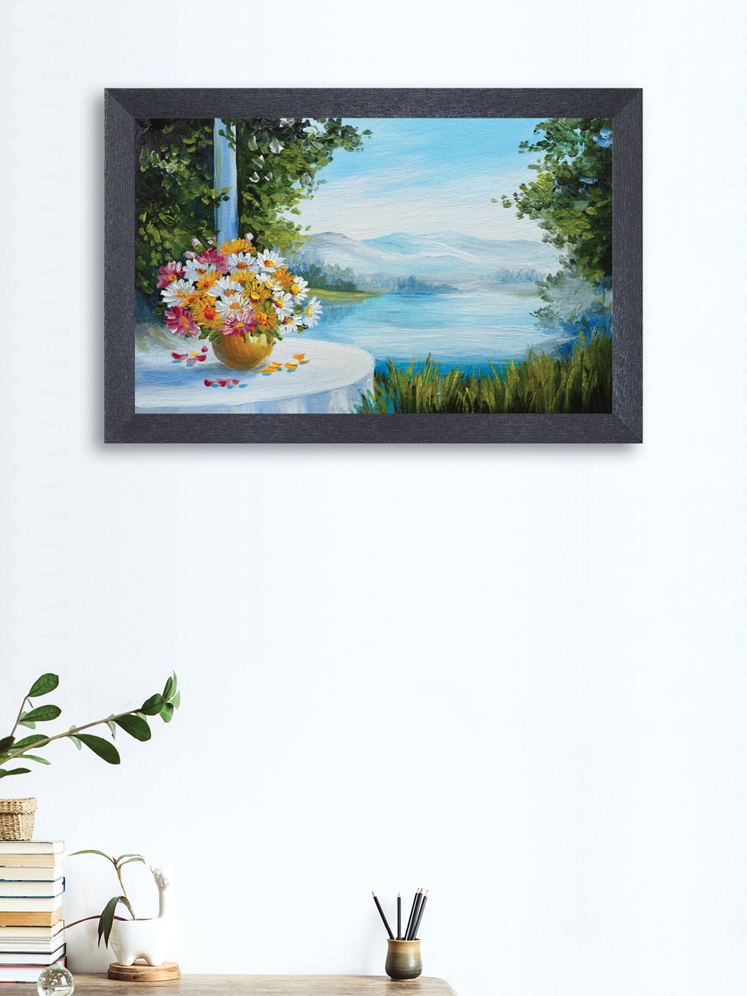 

nest ART Blue & Green Nature Framed Painting