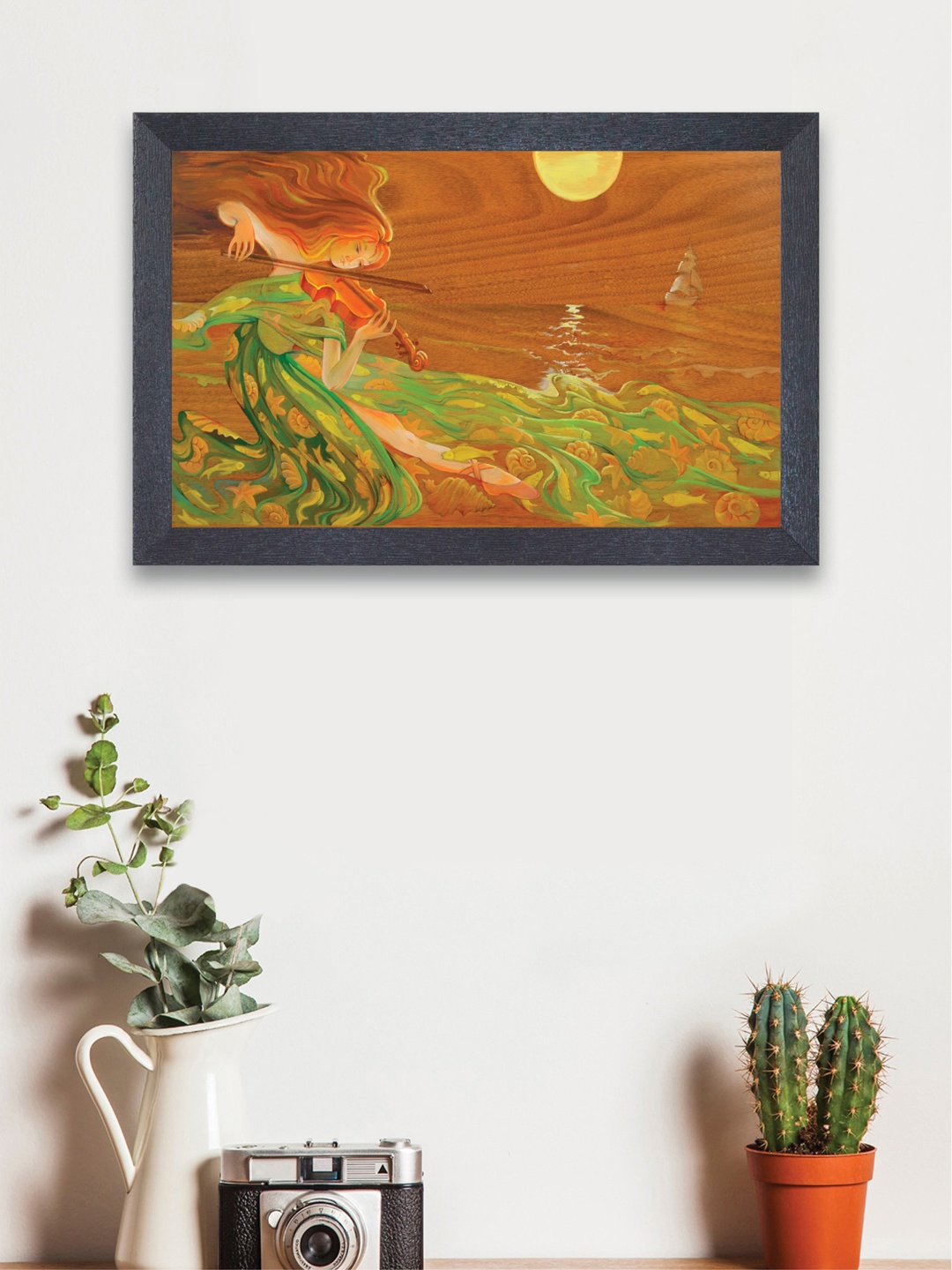 

nest ART Brown & Green Abstract Framed Wood Wall Art