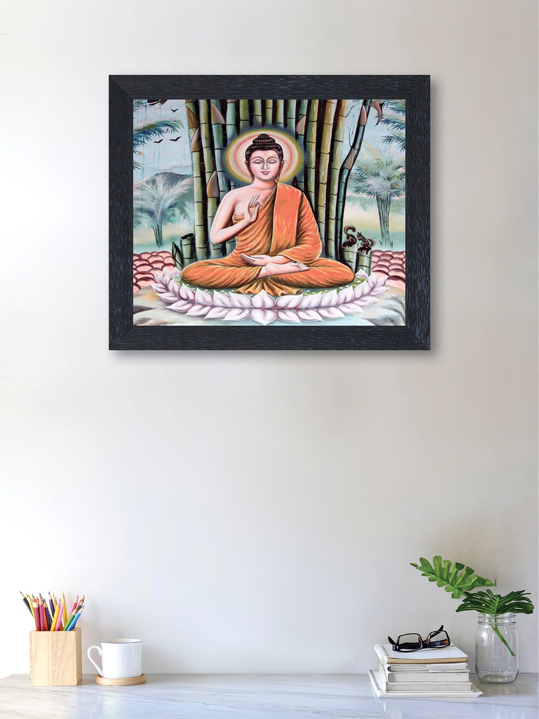 

nest ART Pink & Orange Buddha Framed Wall Art