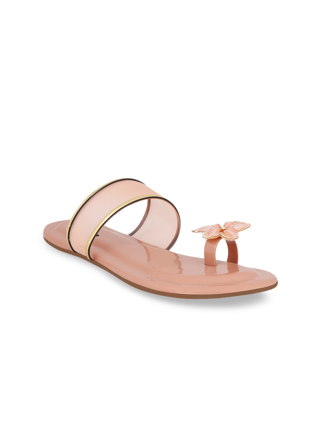 

Shoetopia Women Pink Solid One Toe Flats