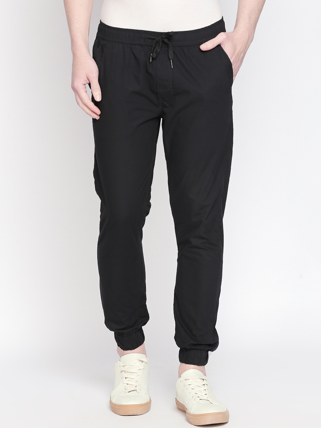

Urban Ranger by pantaloons Men Black Regular Fit Solid Joggers
