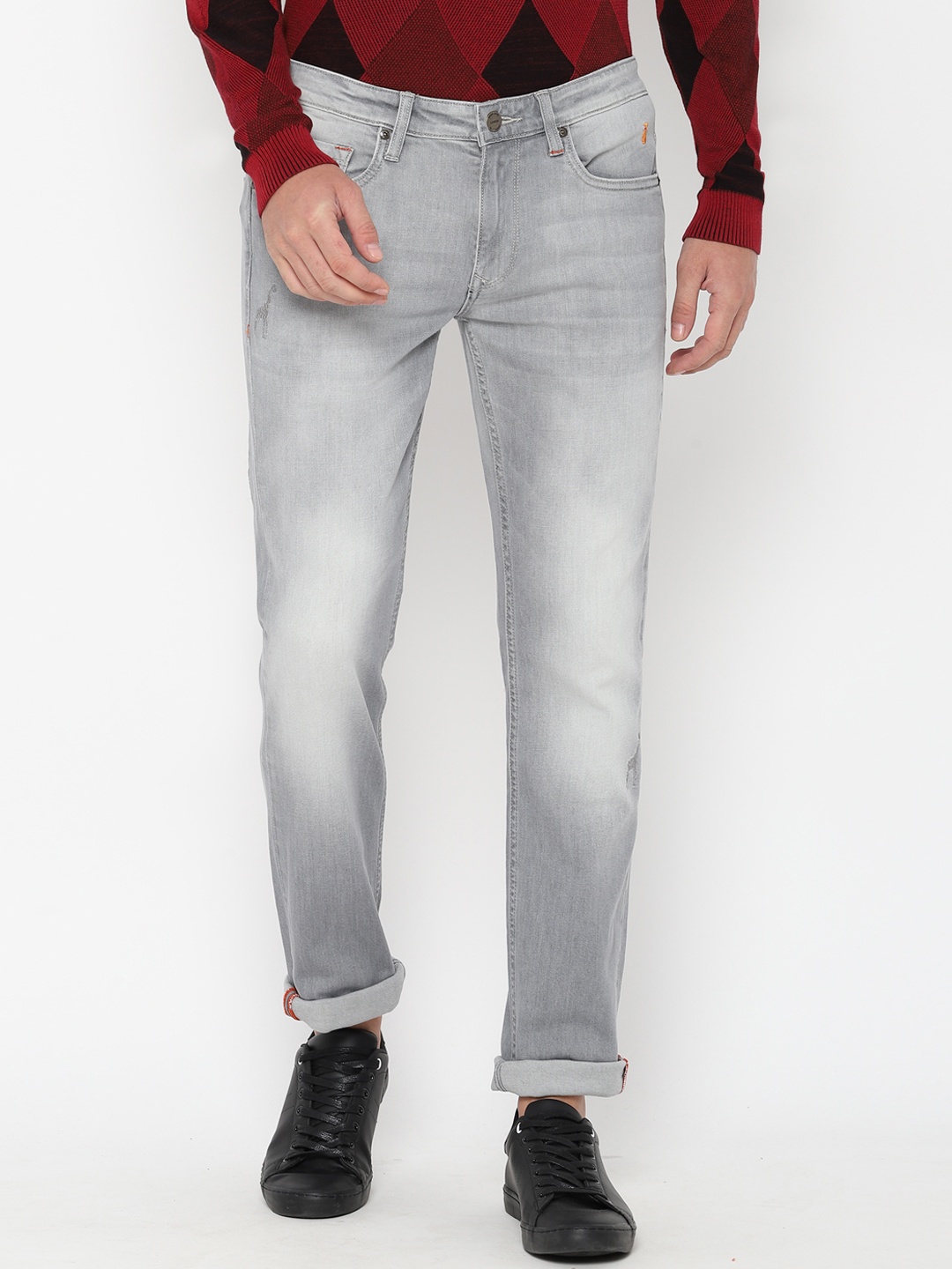 

SIMON CARTER LONDON Men Grey Slim Fit Mid-Rise Clean Look Stretchable Jeans