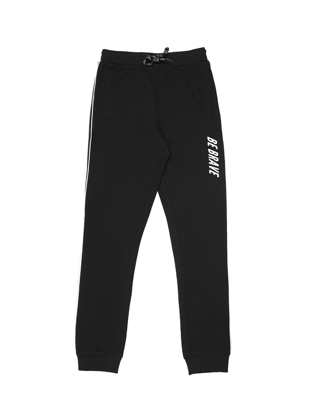 

Pantaloons Junior Boys Black Solid Straight-Fit Joggers