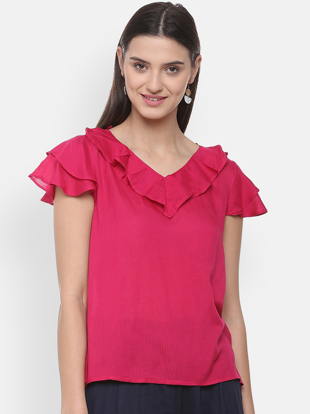 

People Women Pink Solid Top