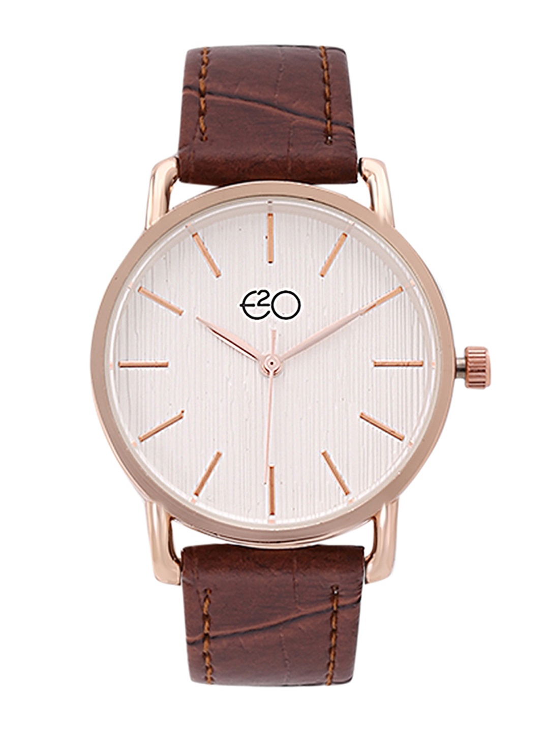 

E2O Women White Analogue Leather Watch 5650BROWN
