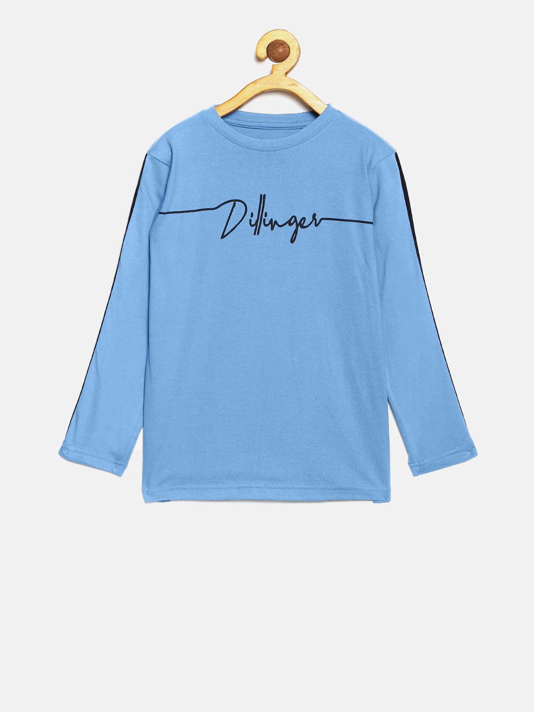 

DILLINGER Boys Blue Printed Round Neck Pure Cotton T-shirt