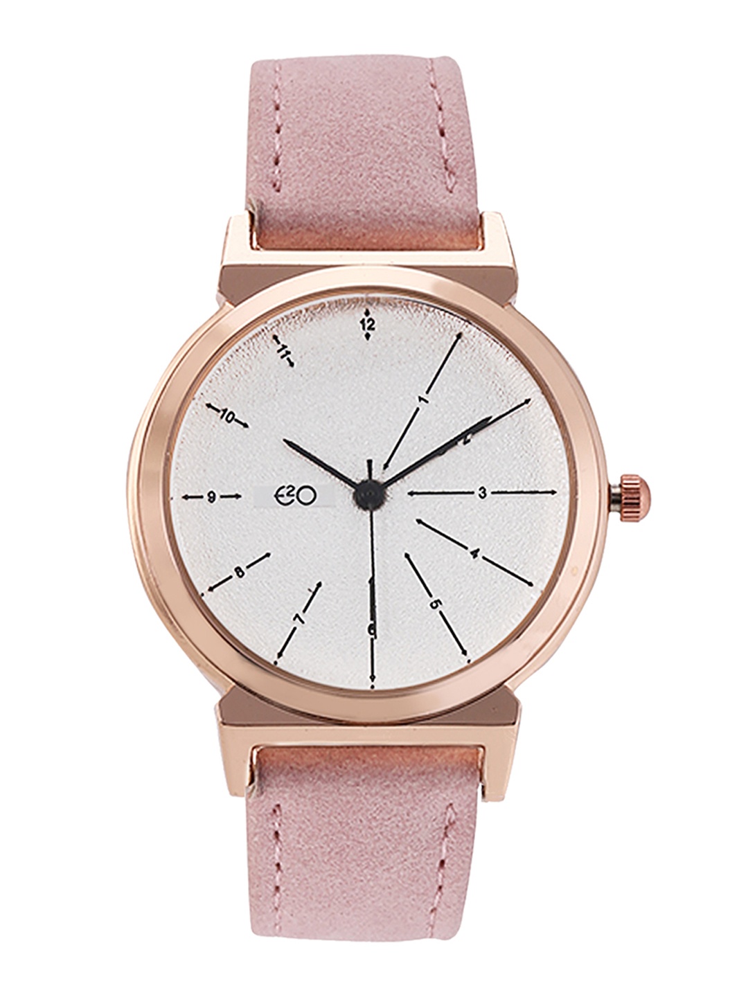 

E2O Women White Analogue Leather Watch 5649PINK