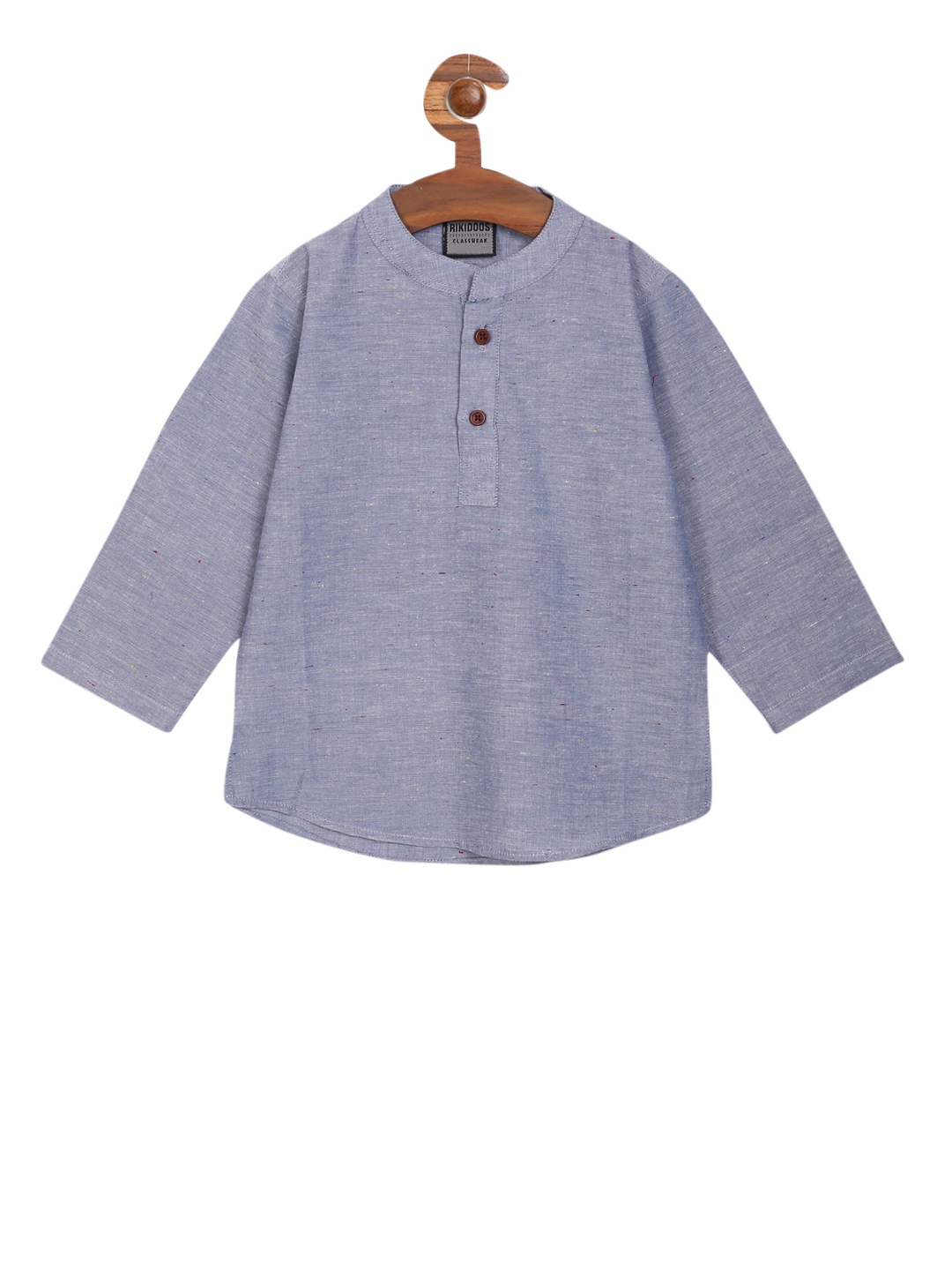 

RIKIDOOS Boys Blue Solid Straight Kurta