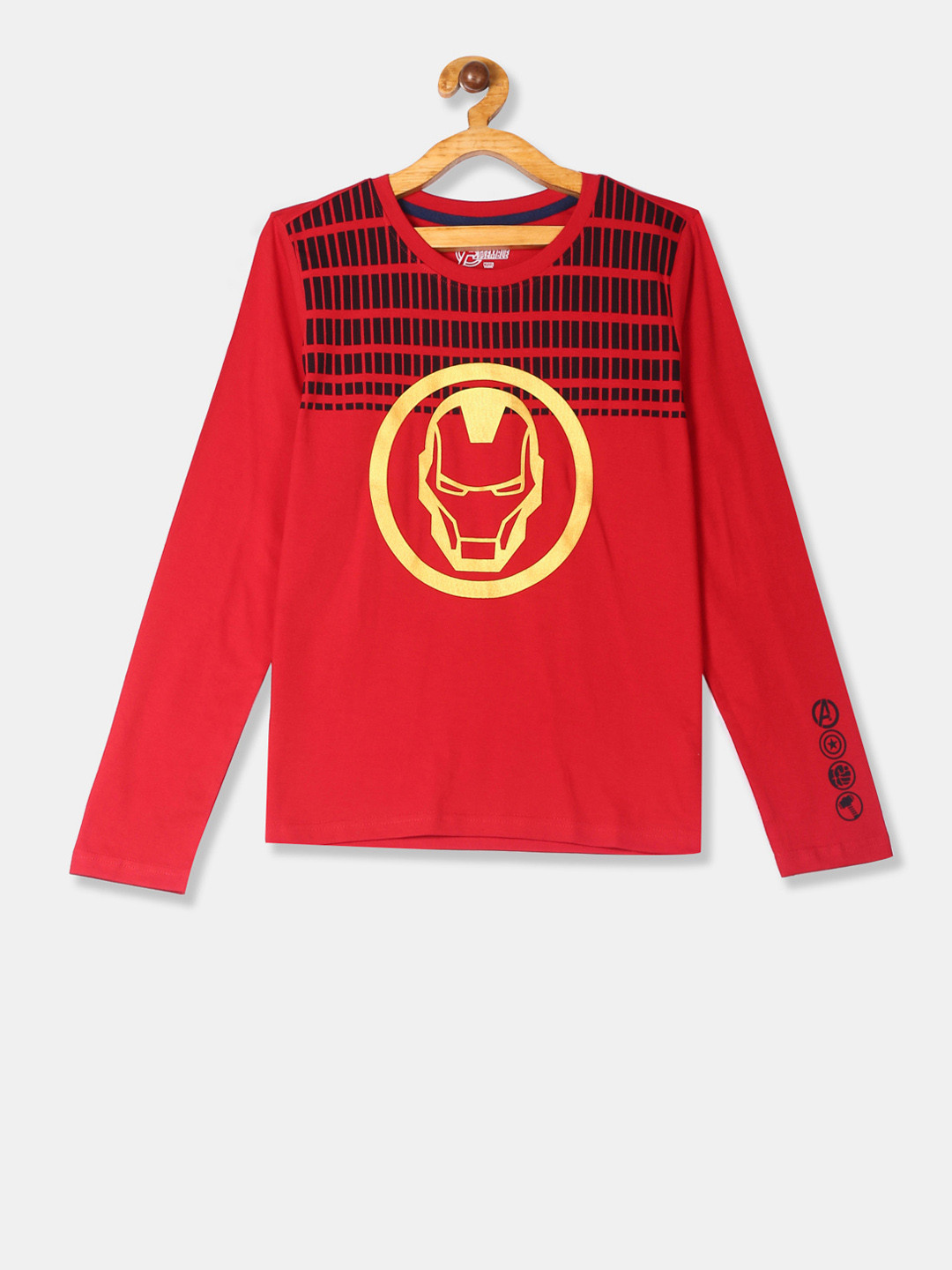 

Colt Boys Red Avengers Printed Round Neck Pure Cotton T-shirt