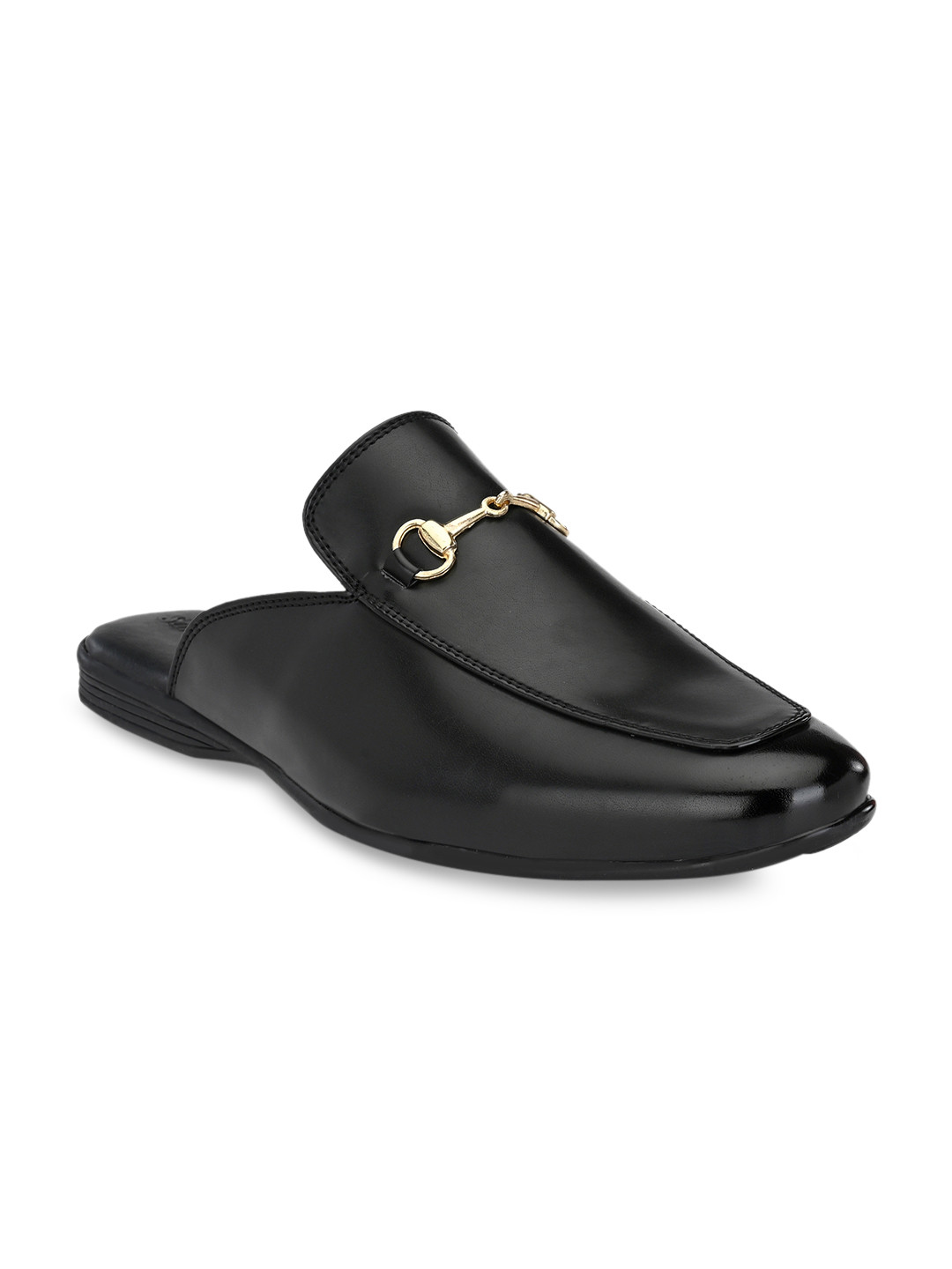 

San Frissco Men Black Solid Mules