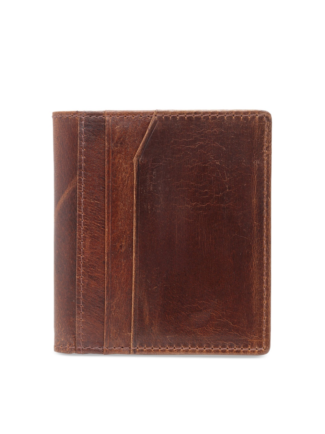 

amicraft Men Tan Brown Solid Genuine Leather Card Holder