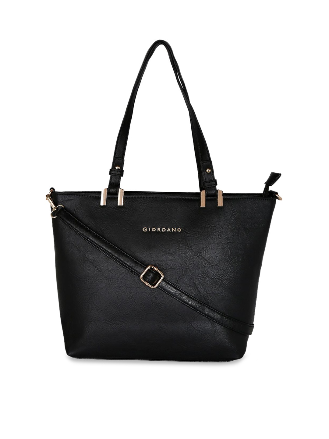 

GIORDANO Black Solid Handheld Bag