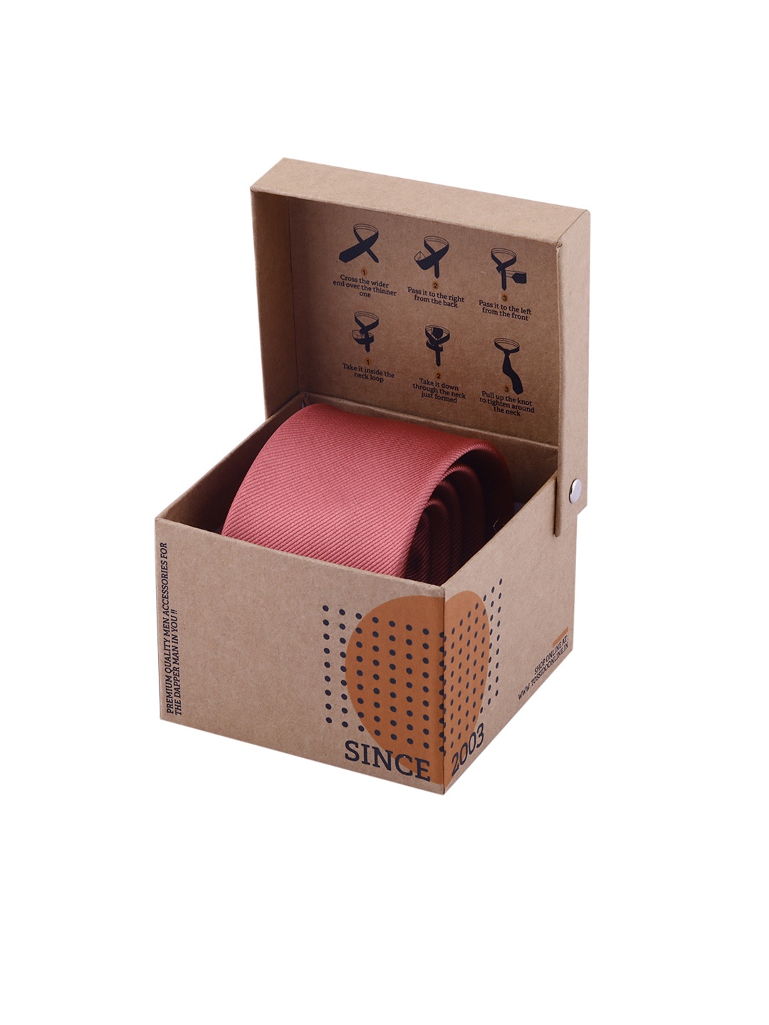 

Tossido Peach-Coloured Solid Skinny Tie