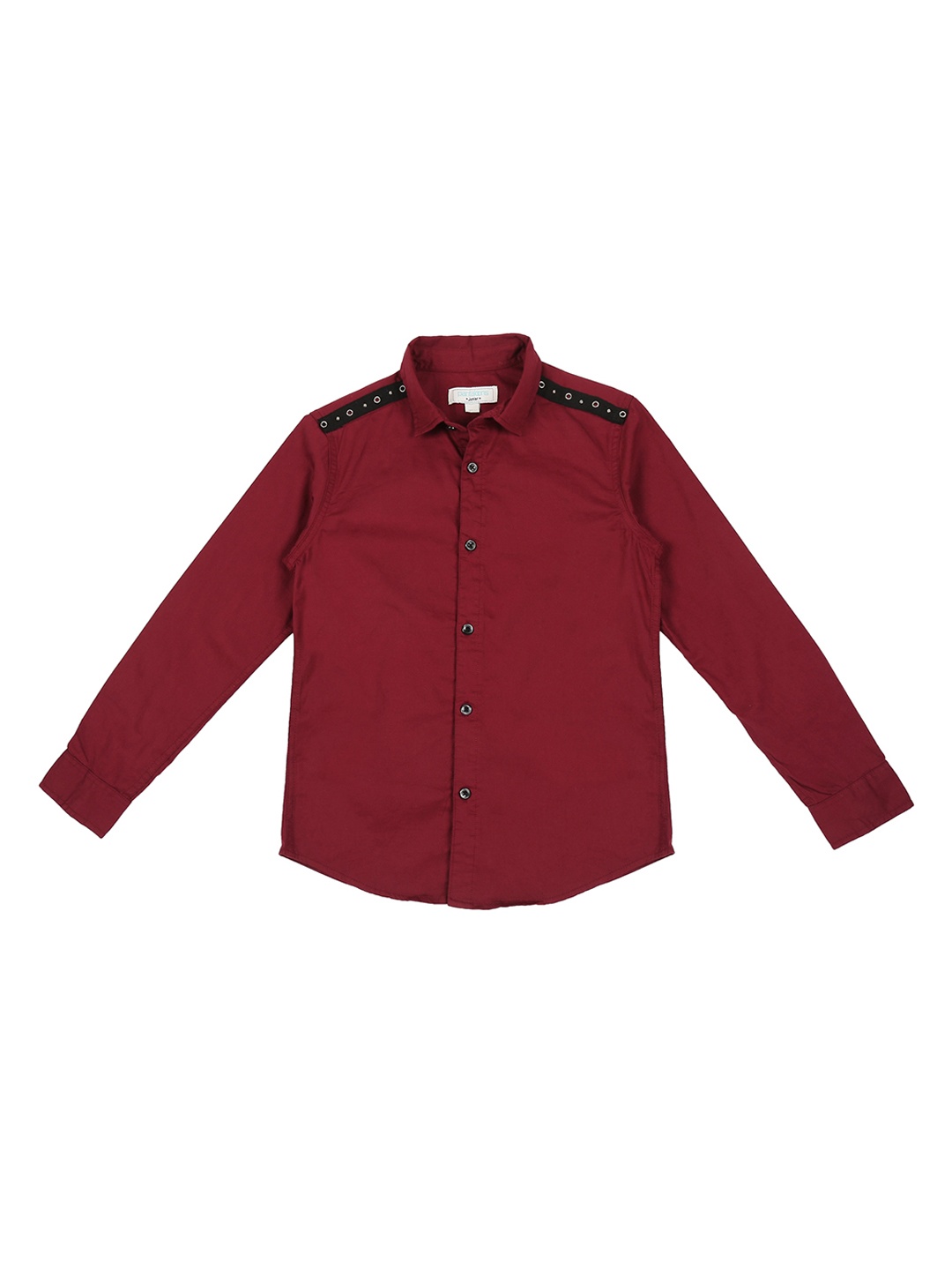 

Pantaloons Junior Boys Maroon Solid Regular Fit Casual Shirt