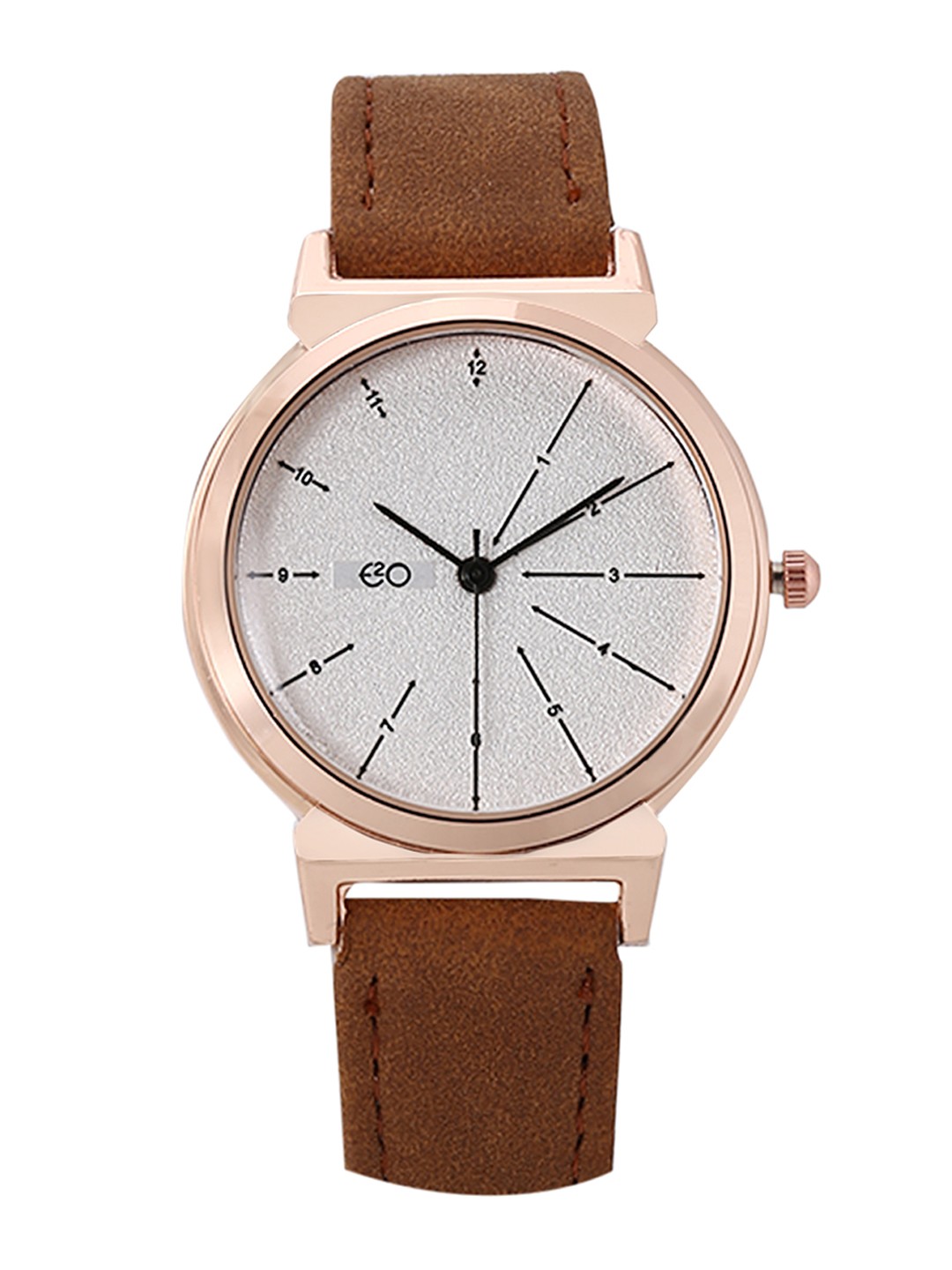 

E2O Women White Analogue Leather Watch 5649BROWN