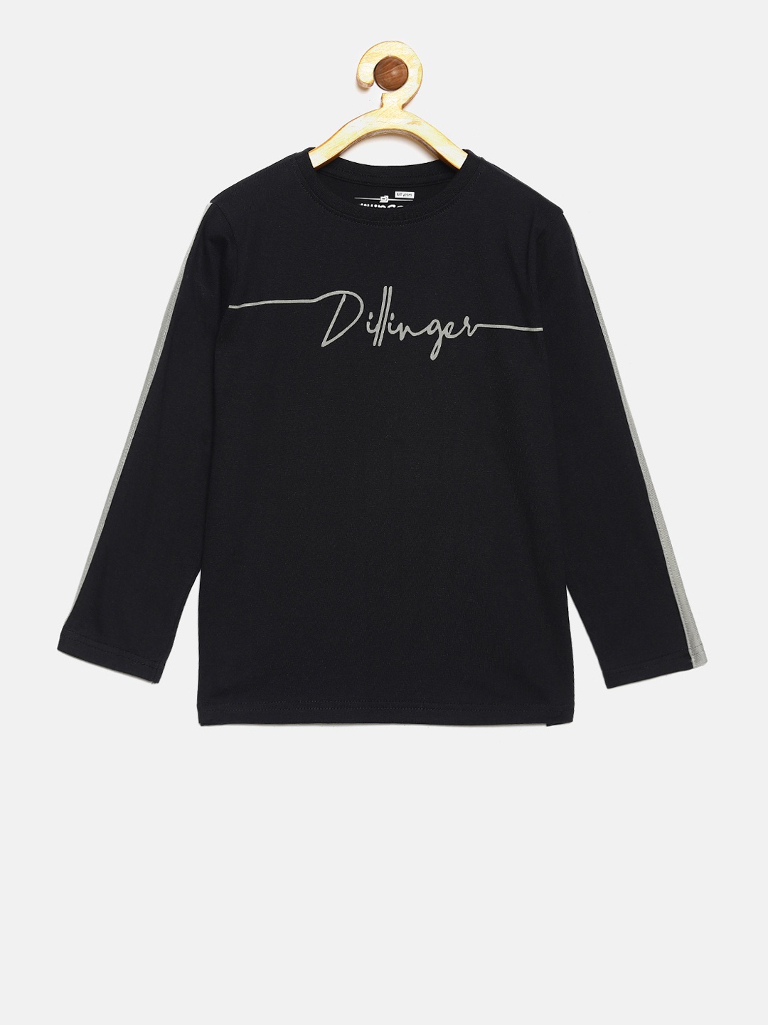 

DILLINGER Boys Black Printed Round Neck T-shirt