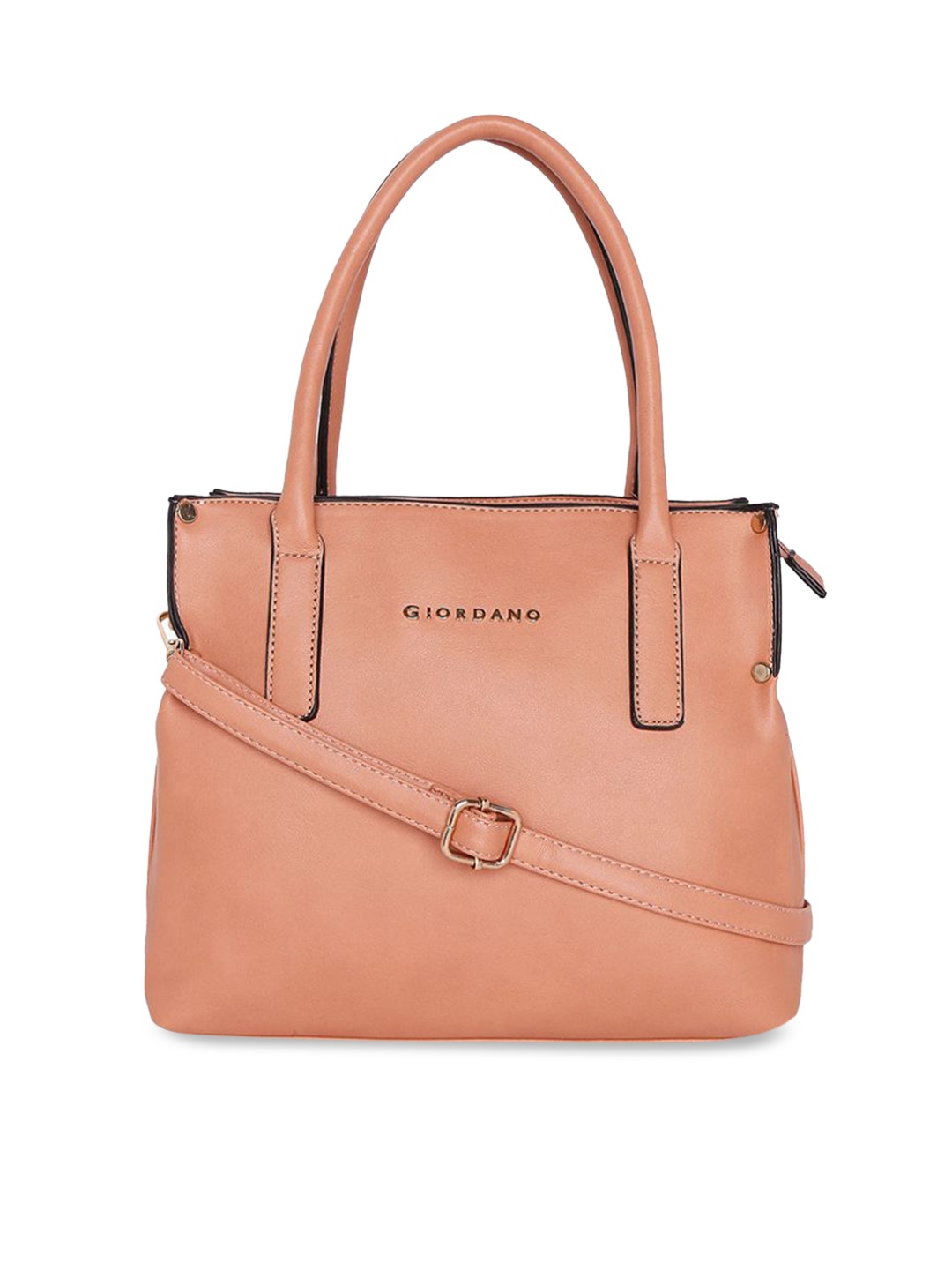 

GIORDANO Coral Orange Solid Handheld Bag