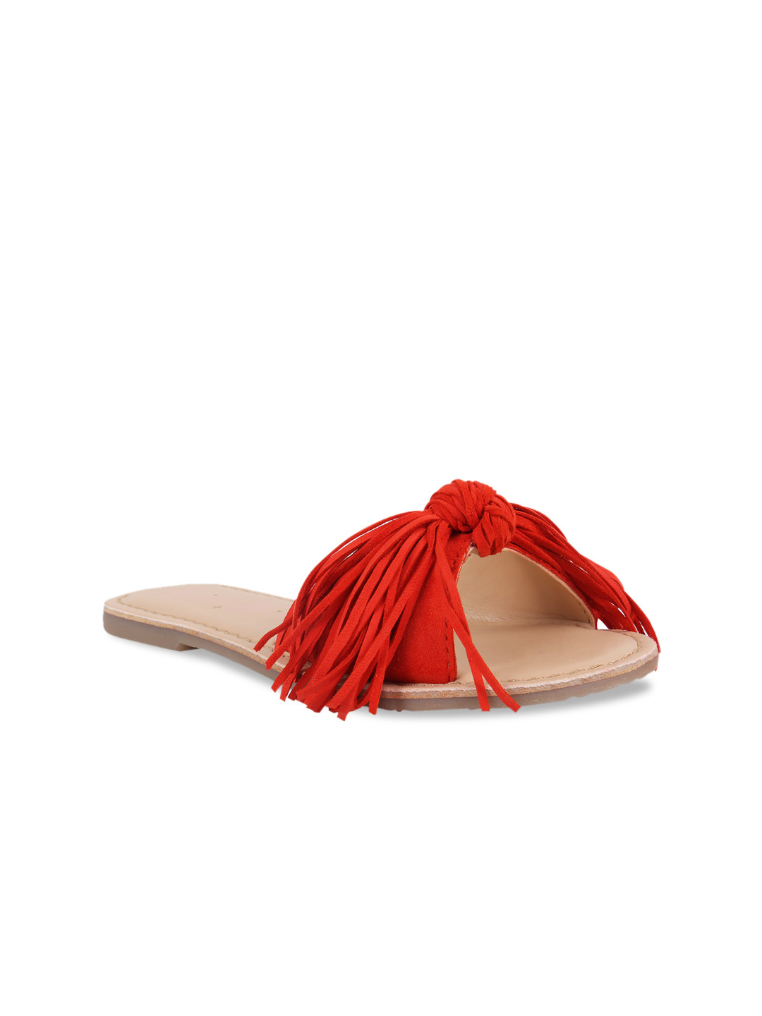 

Aria Nica Girls Orange Solid Leather Open Toe Flats