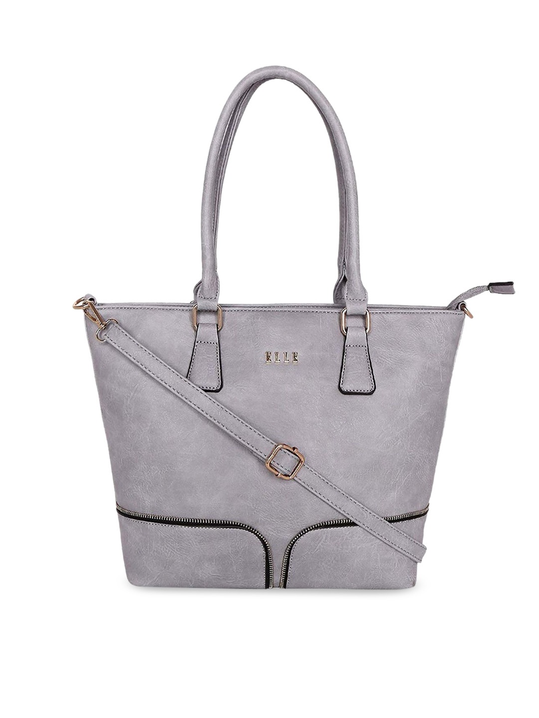 

ELLE Grey Solid Shoulder Bag