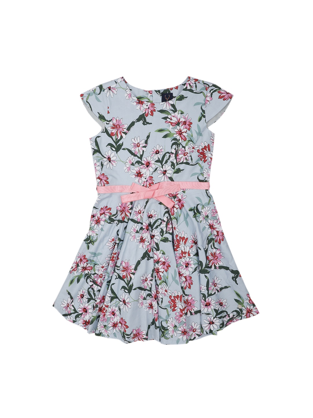 

Allen Solly Junior Girls Blue Printed Fit and Flare Dress