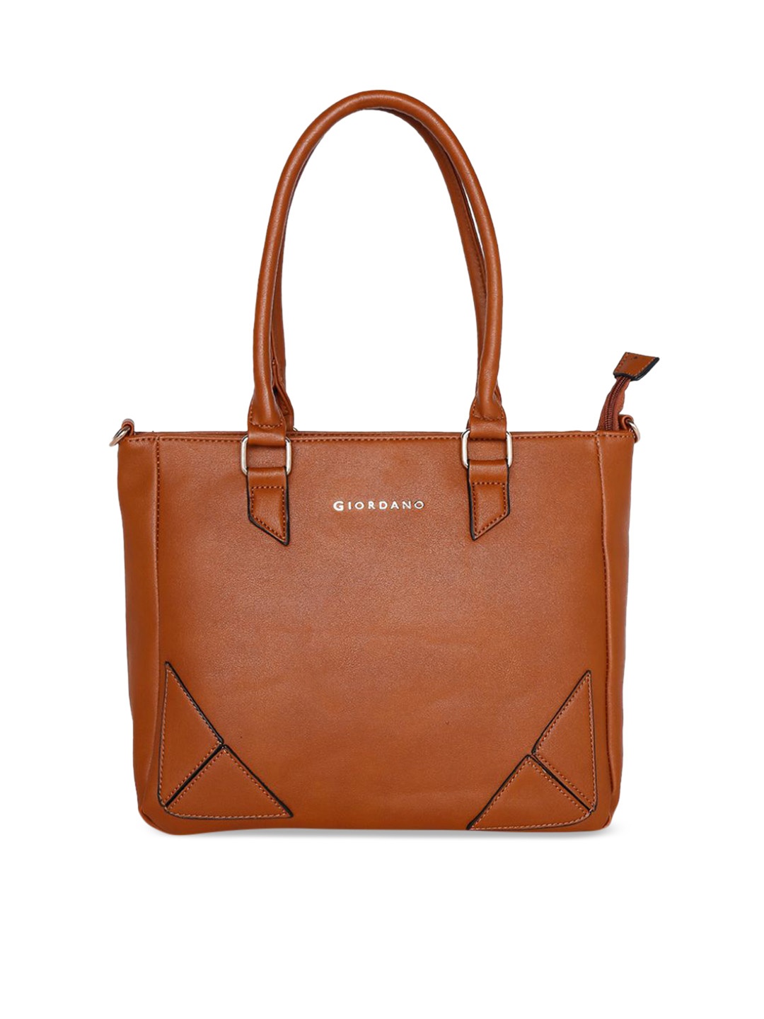 

GIORDANO Brown Solid Handheld Bag