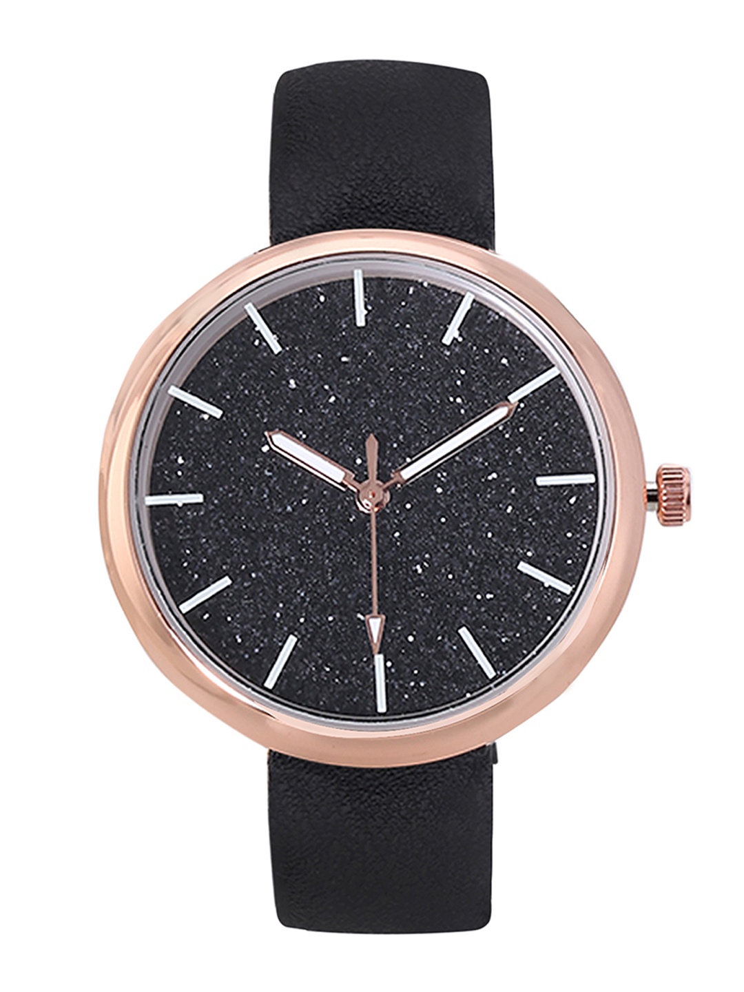 

E2O Women Black Analogue Leather Watch 5660BLACK