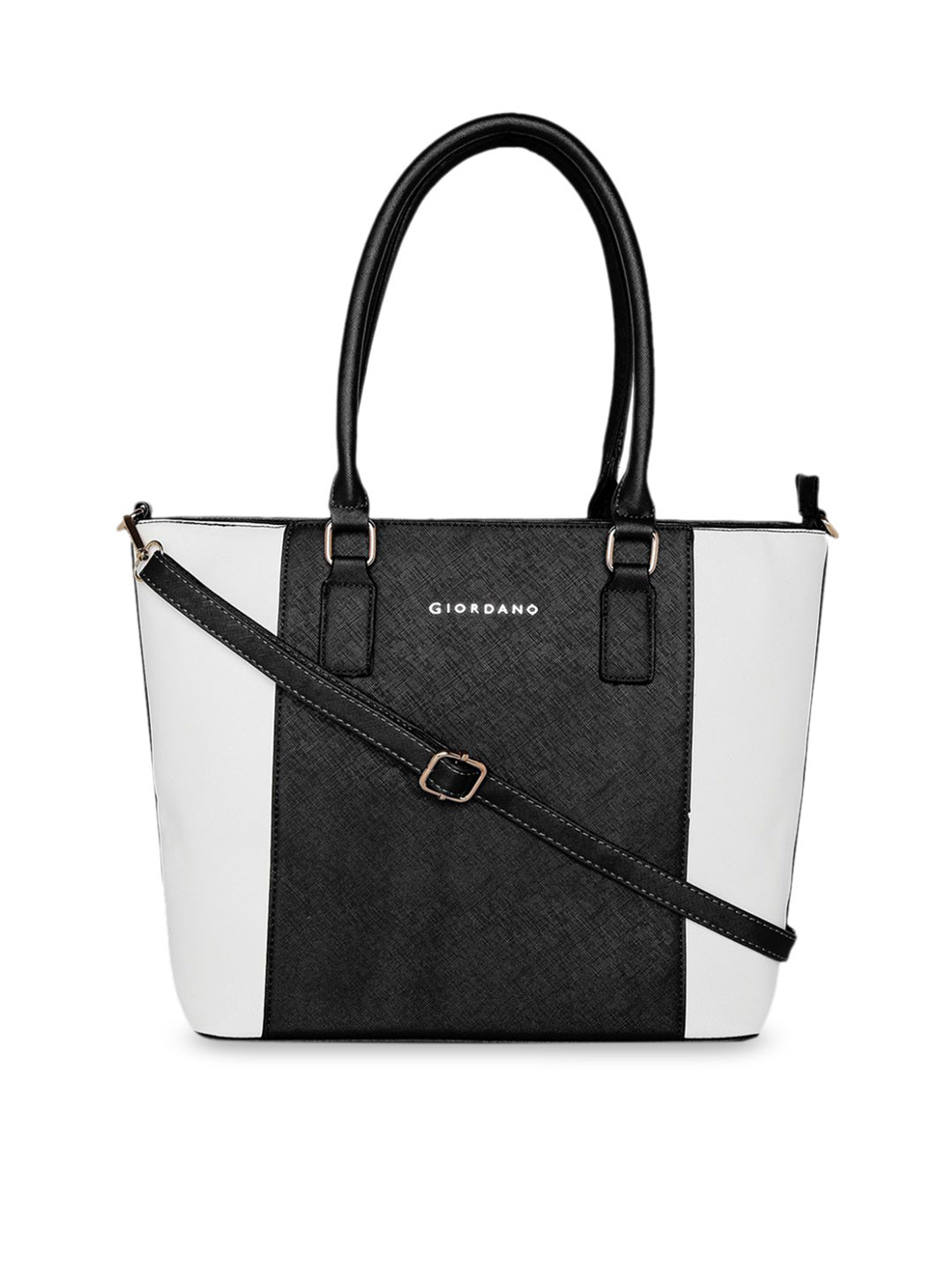 

GIORDANO Black & White Colourblocked Shoulder Bag