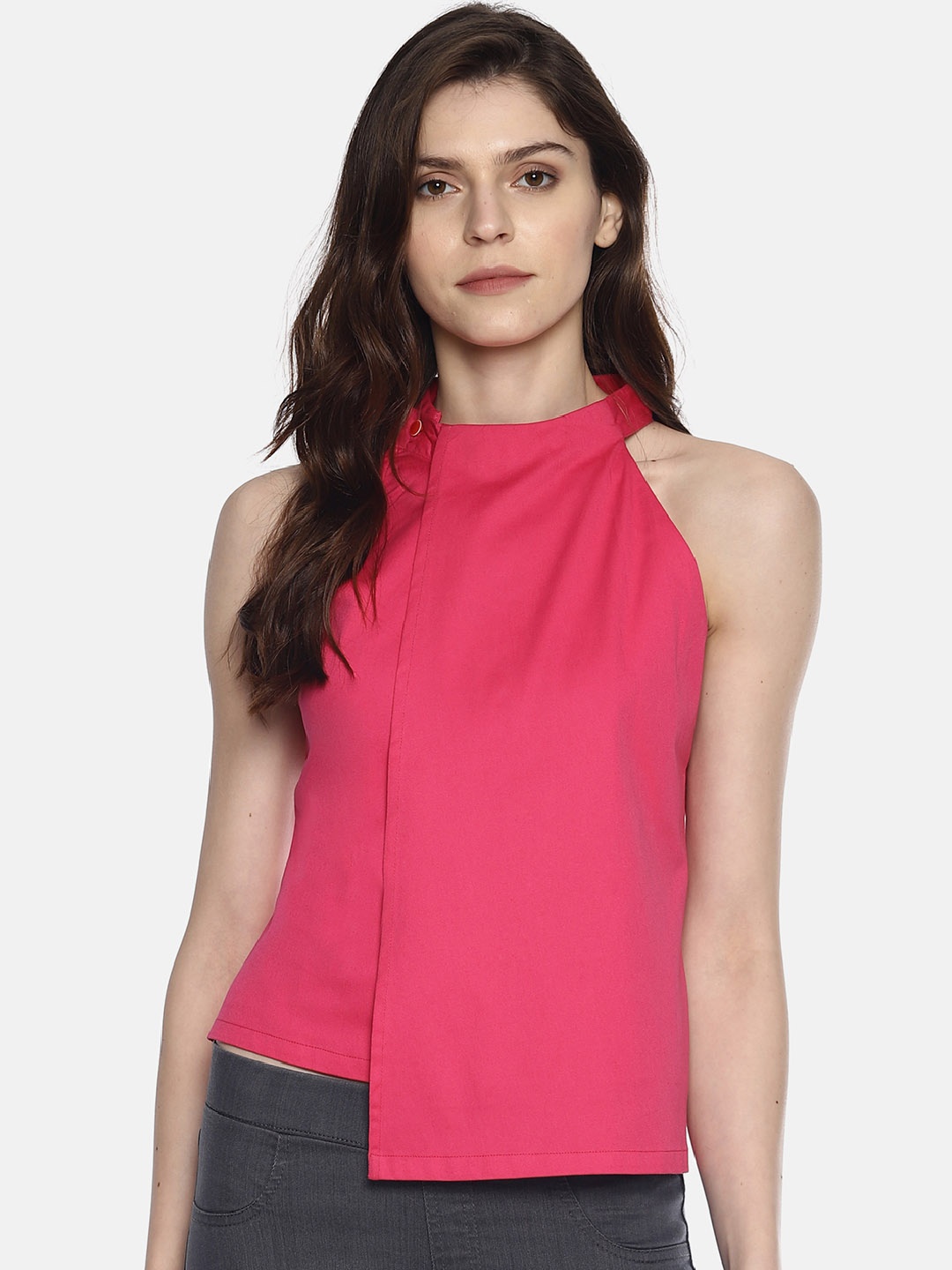 

AARA Women Pink Solid Top