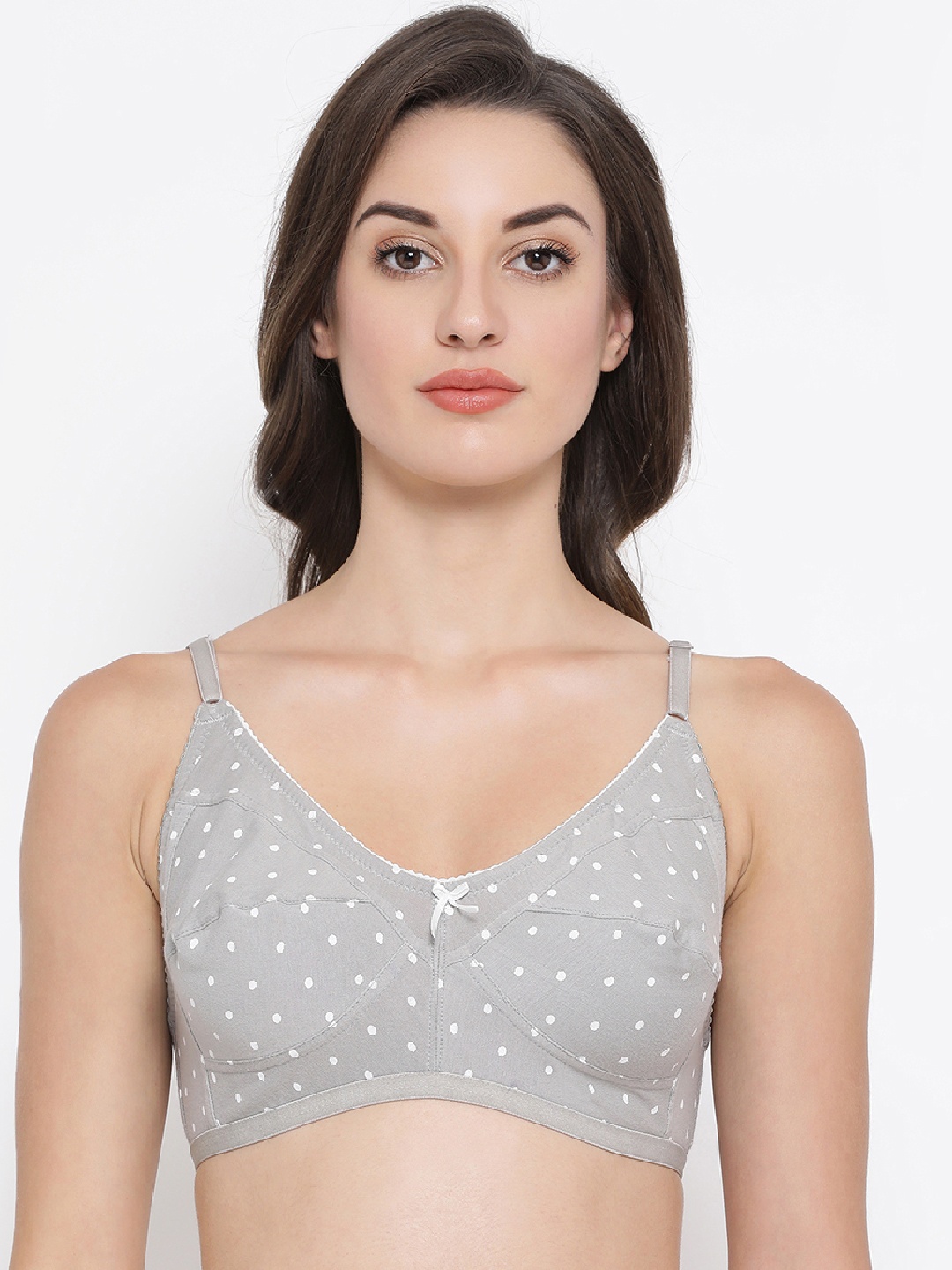 

Clovia Grey Printed Non-Wired Non Padded Everyday Bra BR0185P0132B