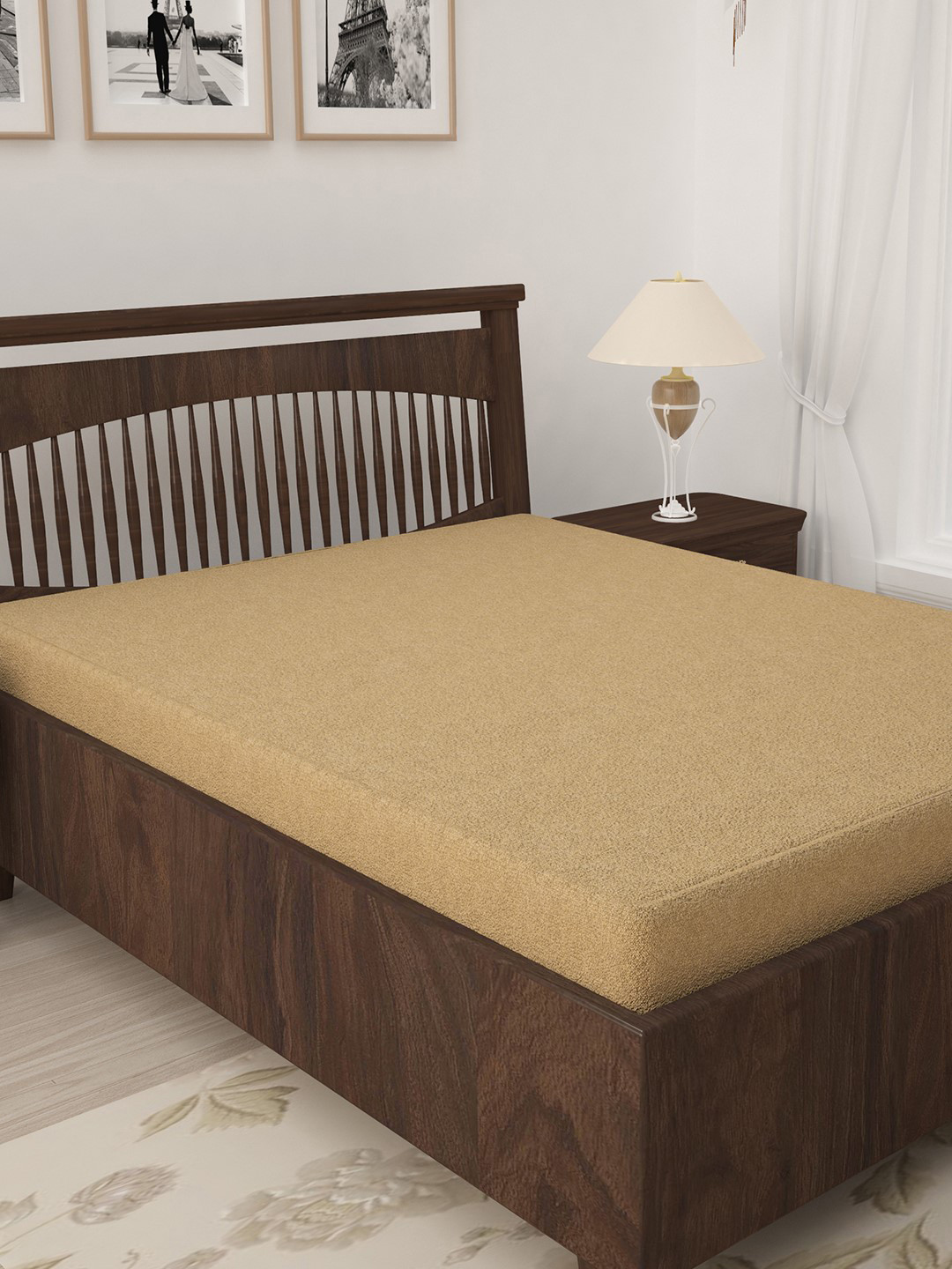 

Story@home Beige Single Bed Water Proof & Dust Proof Mattress Protector
