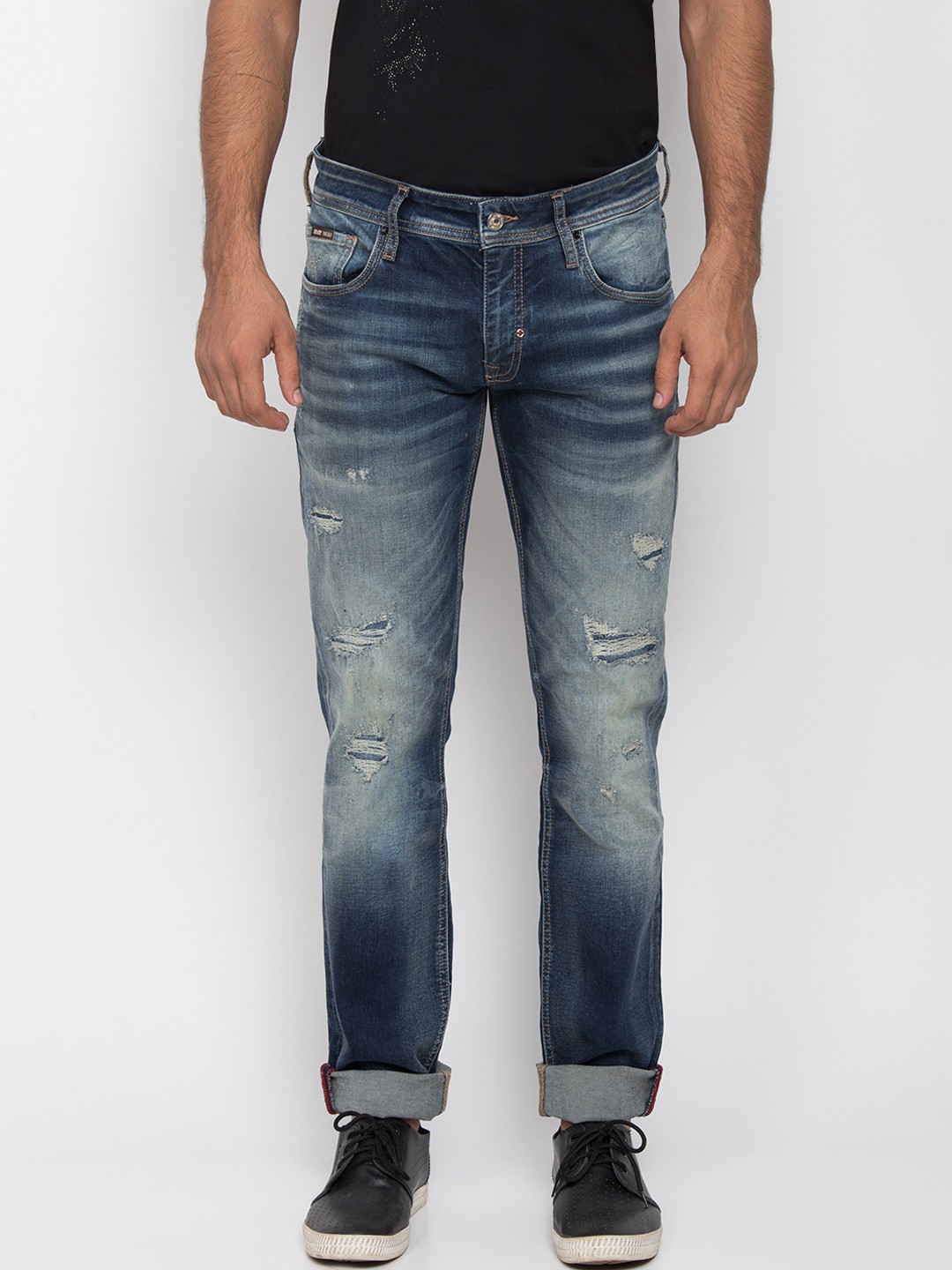 

Antony Morato Men Blue Slim Fit Mid-Rise Mildly Distressed Jeans