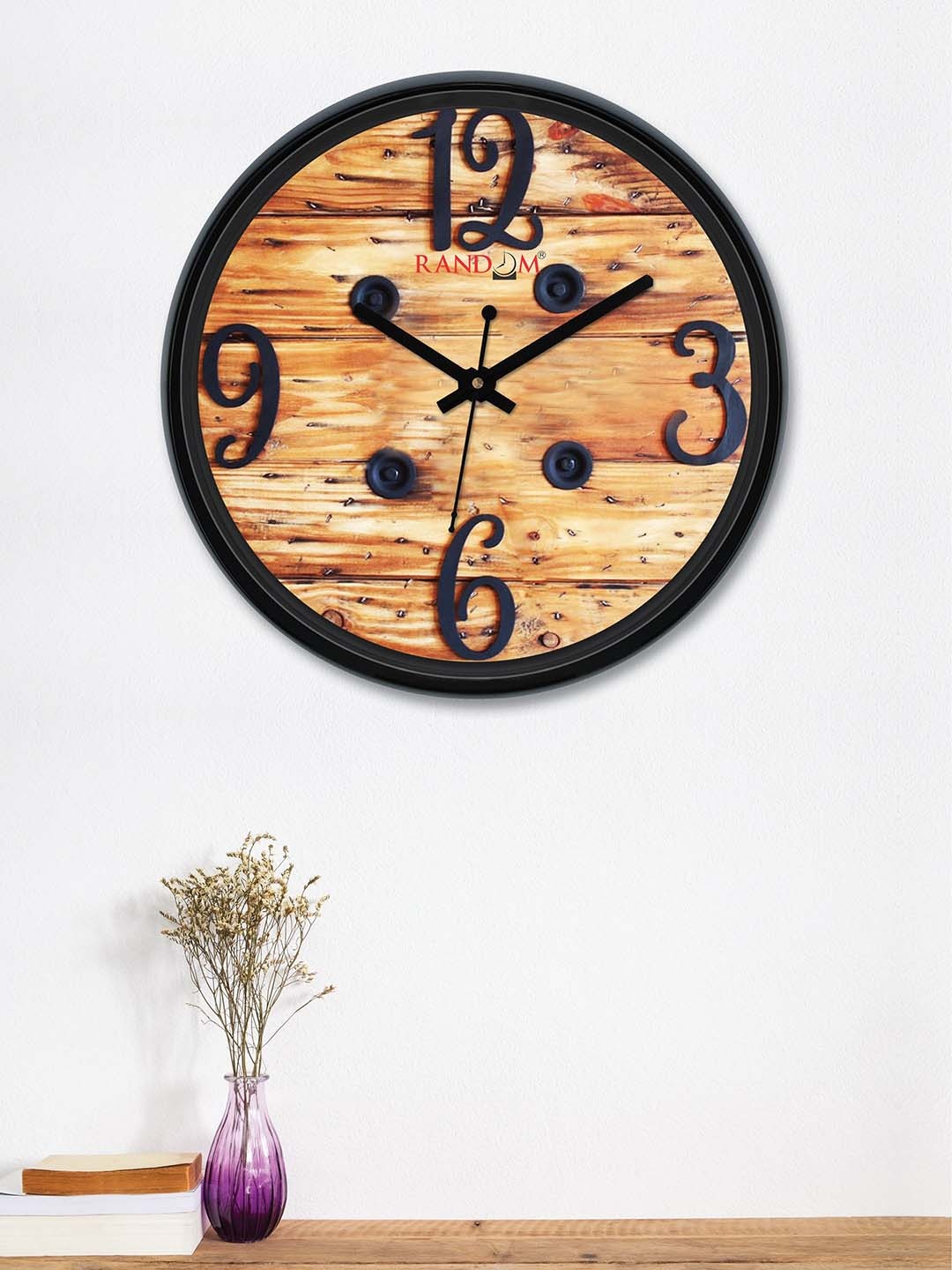 

RANDOM Brown Round Printed Analogue Wall Clock