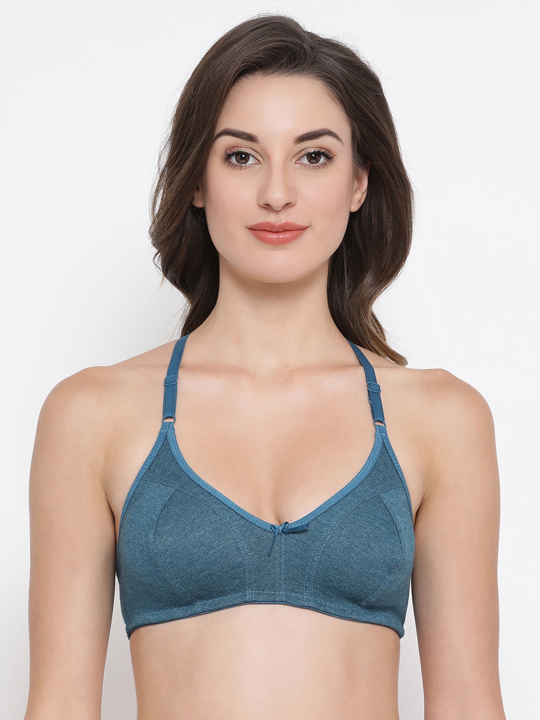 

Clovia Blue Solid Non-Wired Non Padded Everyday Bra BR1817A0832B